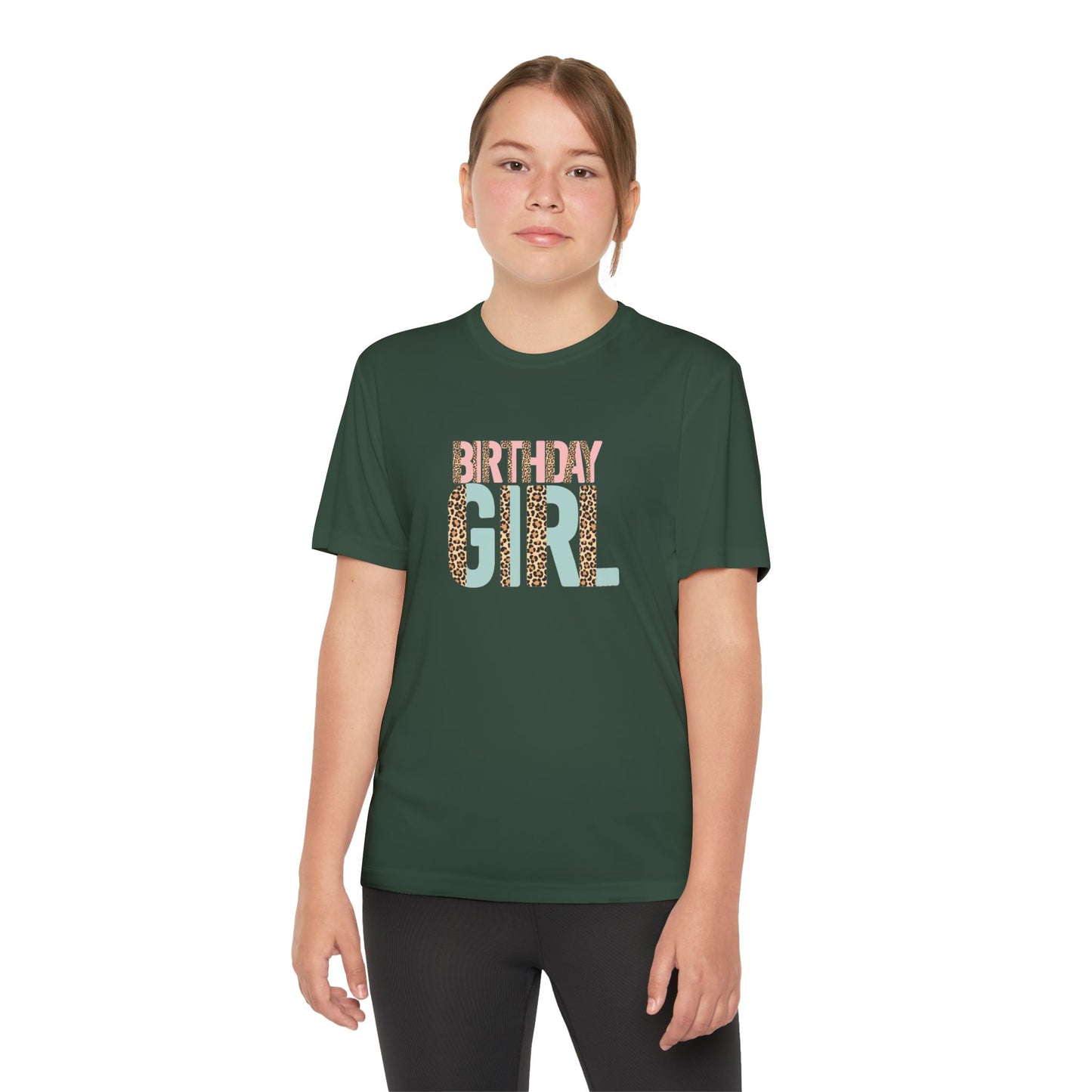Youth Tee - Leopard Print Birthday Girl Design for Sublimation - Fun & Trendy Celebrate Special Days