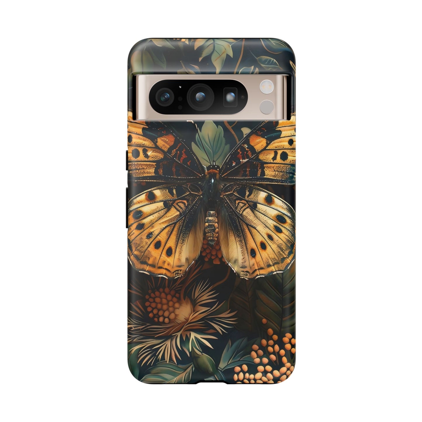 Butterfly Floral Phone Case, Tough Cases, Protective Cover, Unique Gift, Nature Lover, Art Print, Spring Decor