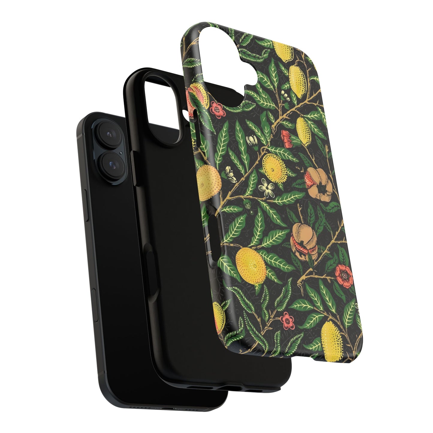 Tough Cases Phone Case, Floral Phone Cover, Tough Phone Protection, Gift for Plant Lovers, Black Background, Eco-Friendly Design