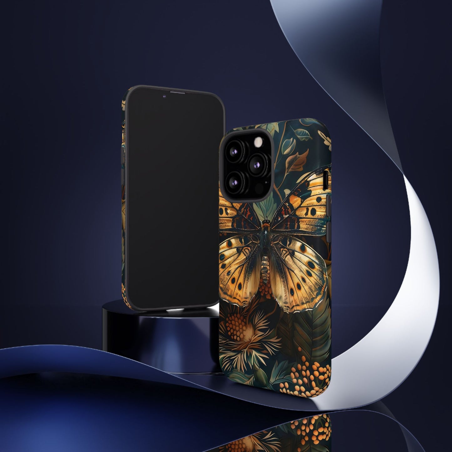 Butterfly Floral Phone Case, Tough Cases, Protective Cover, Unique Gift, Nature Lover, Art Print, Spring Decor