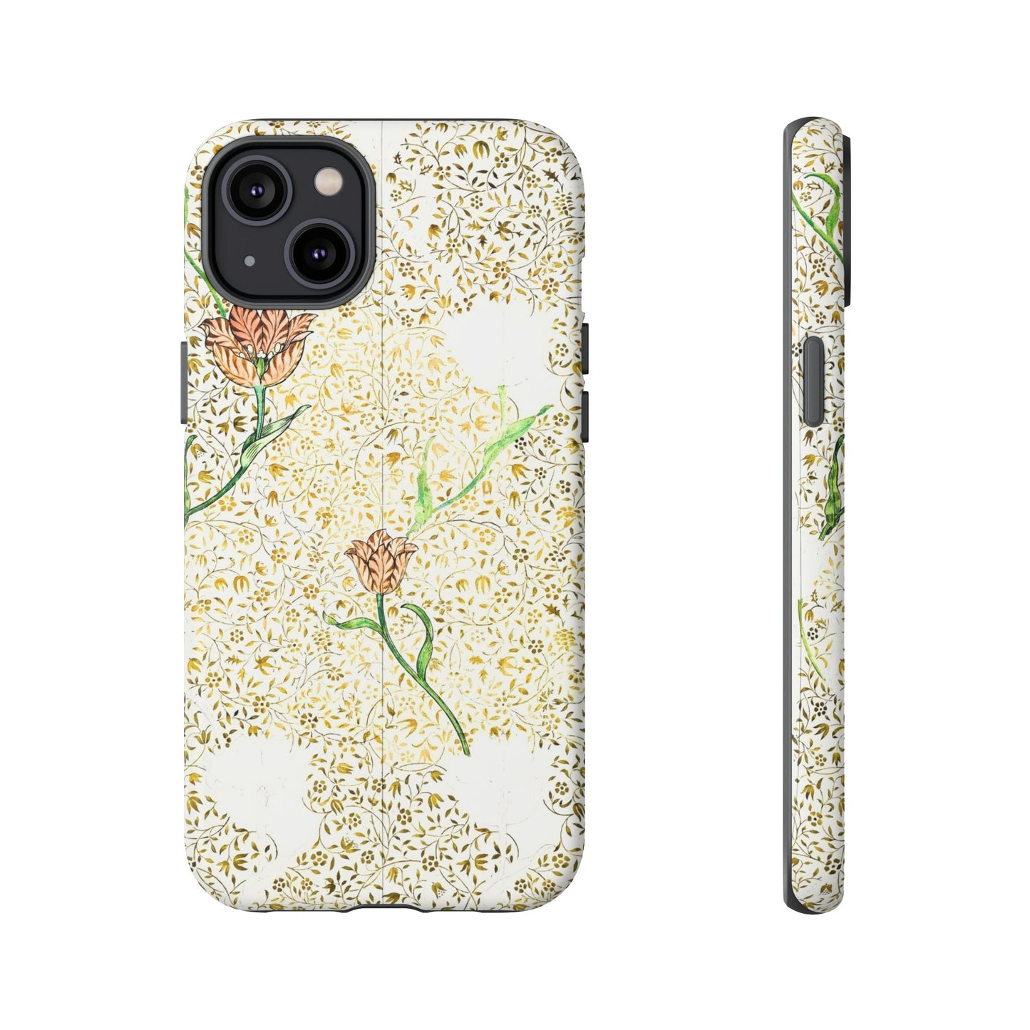 Elegant Floral Phone Case, Tough Cases for iPhone, Stylish Smartphone Cover, Protection with Floral Art, Unique Gift for Her