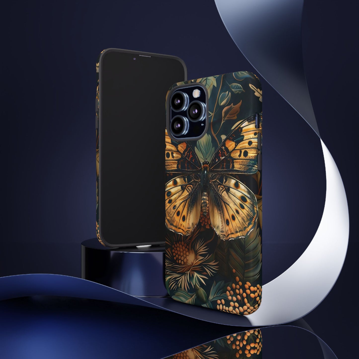 Butterfly Floral Phone Case, Tough Cases, Protective Cover, Unique Gift, Nature Lover, Art Print, Spring Decor