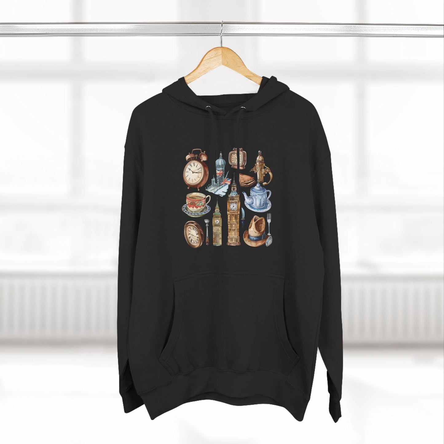 Vintage England Iconic Three-Panel Fleece Hoodie