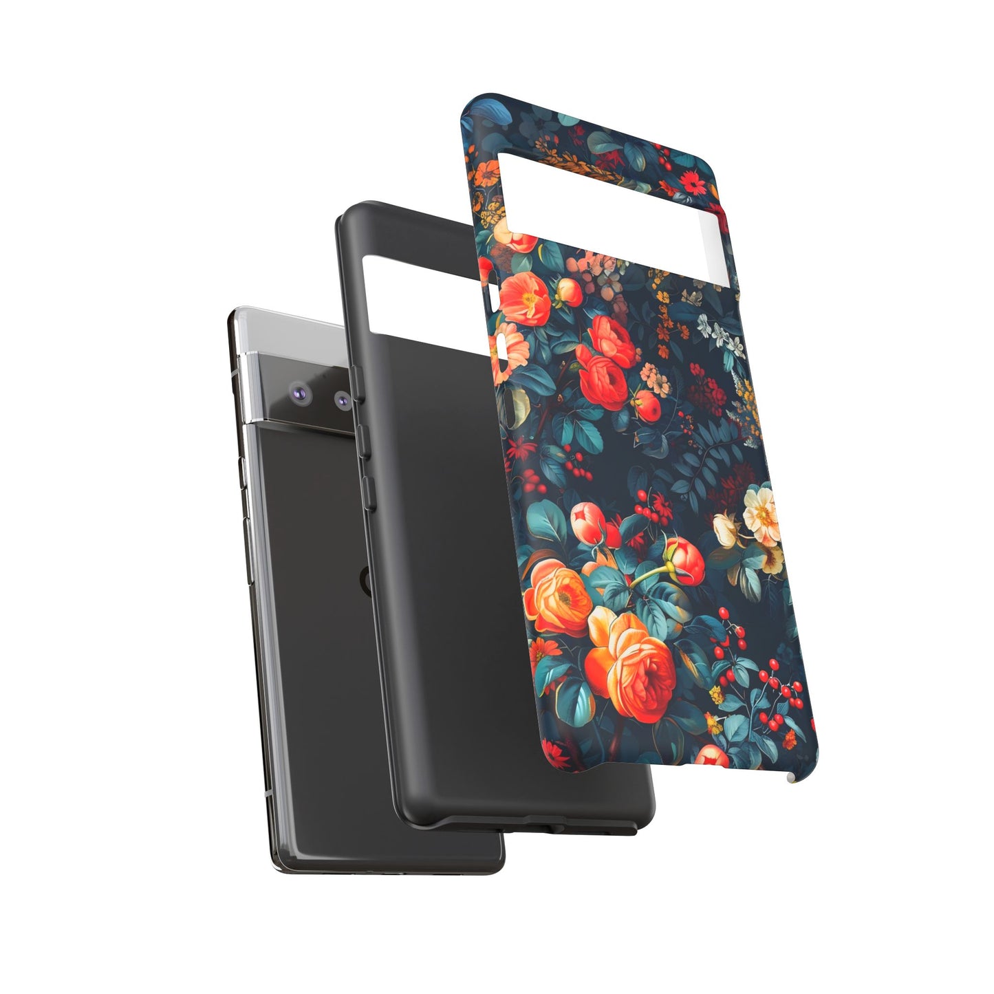 Floral Phone Case - Tough Cases, iPhone Protection, Elegant Floral Design, Gift for Her, Stylish Tech Accessory
