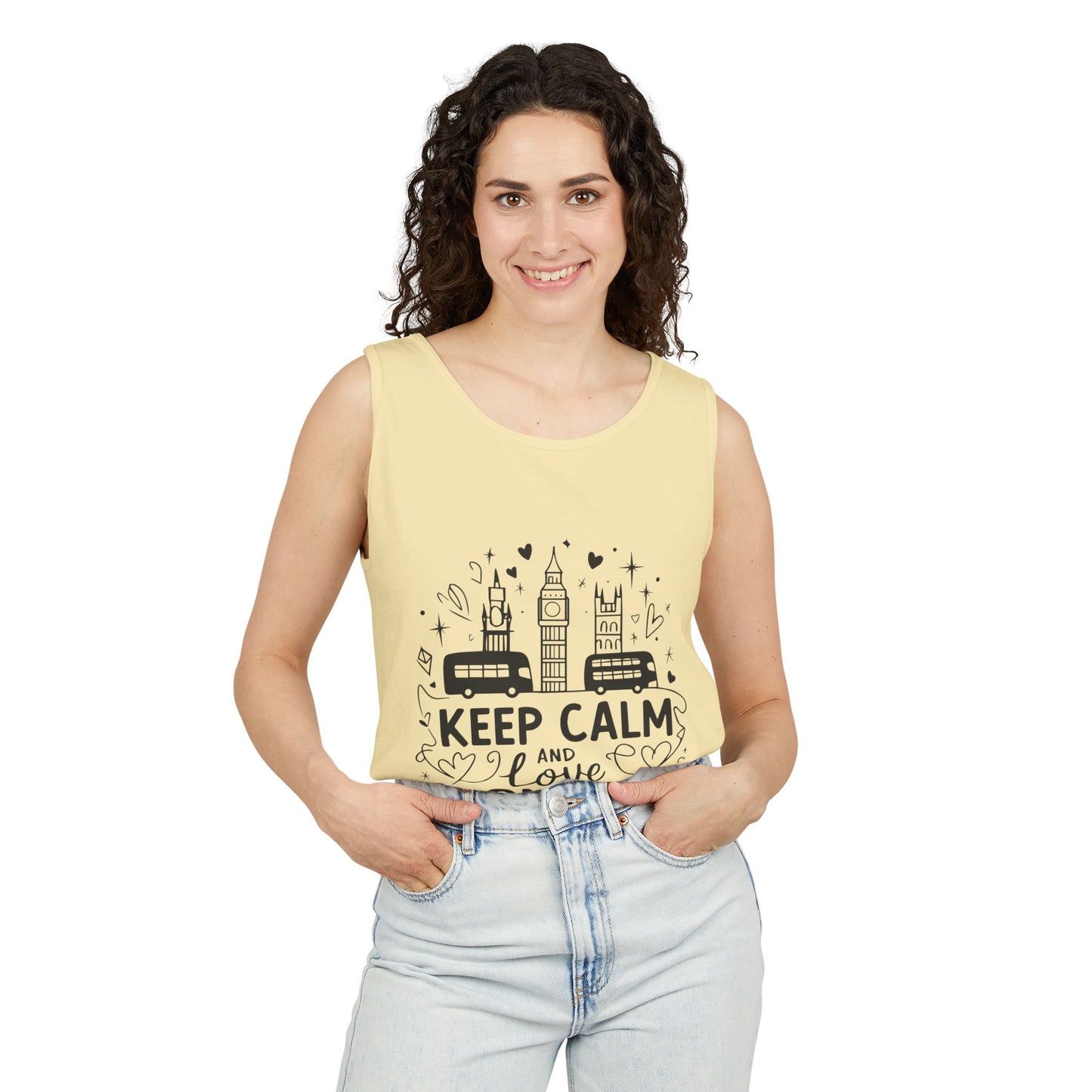Unisex Garment-Dyed Tank Top - Keep Calm And Love London