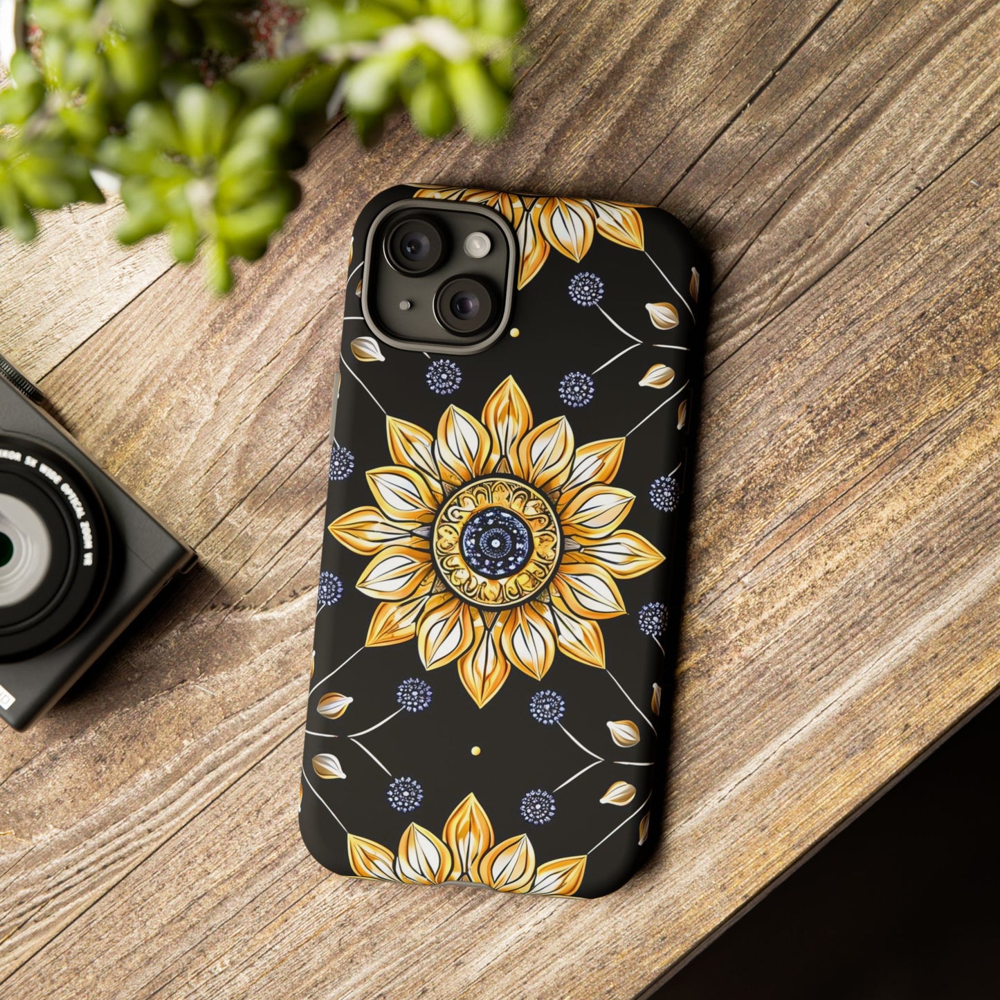 Floral Phone Case with Mandala Design, Tough Cases for iPhone & Samsung, Boho Style, Gift for Her, Unique Accessories