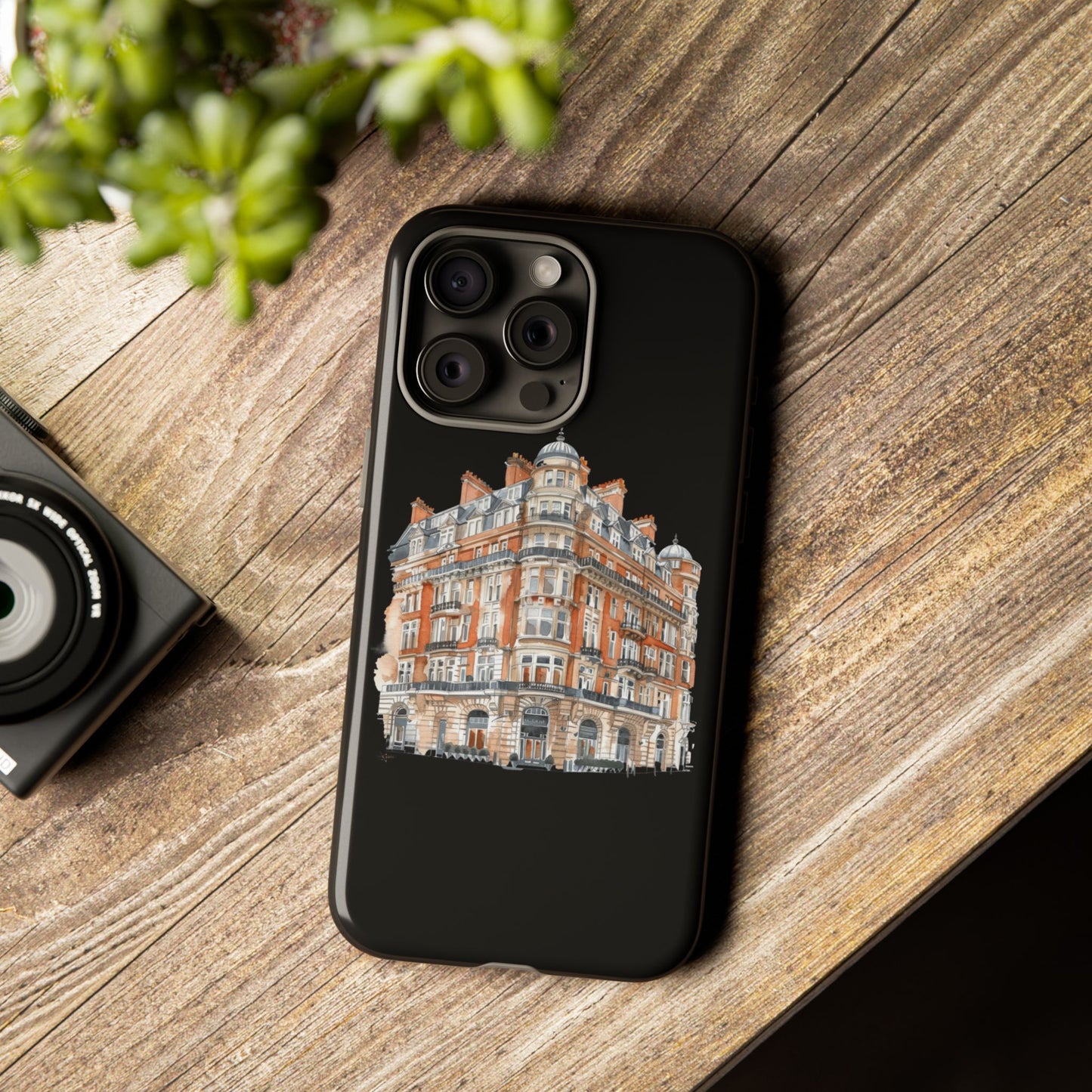 Cityscape Phone Case, Tough Phone Cover, Urban Art Case, Vintage Architecture Design, Gift for Travelers, Stylish Phone Accessory
