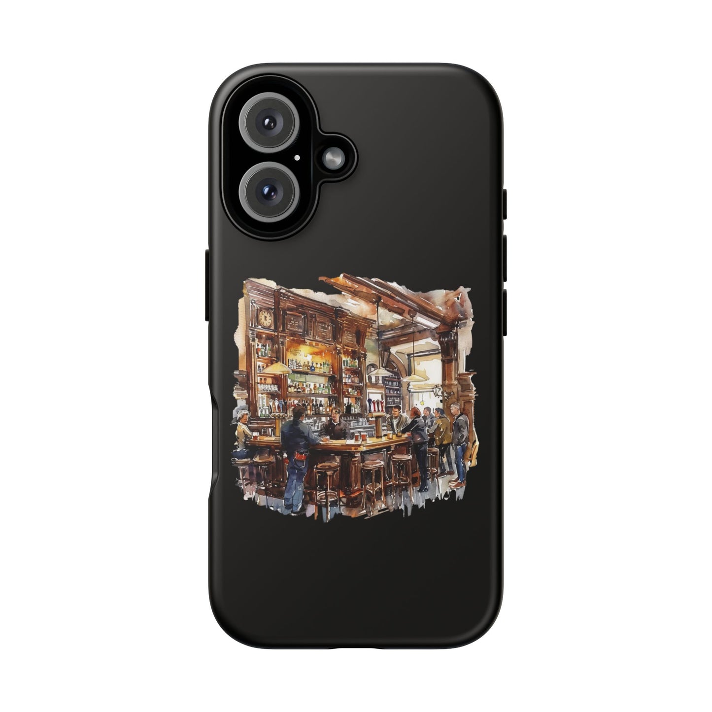 Artistic Phone Case - Cozy Pub Vibe, Trendy Smartphone Accessory, Gift for Friends, Modern Design, Durable Protection