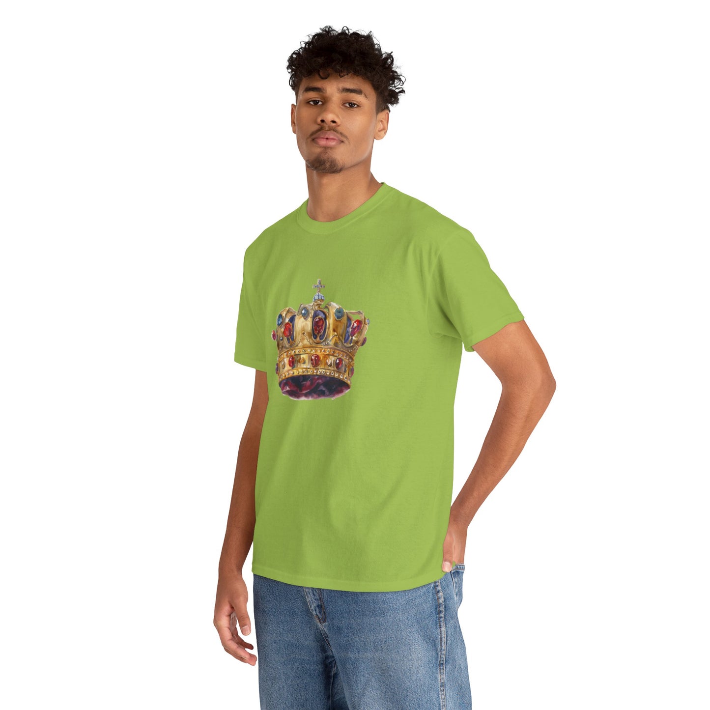 Unisex Heavy Cotton T-Shirt Premium - British Royal Crown
