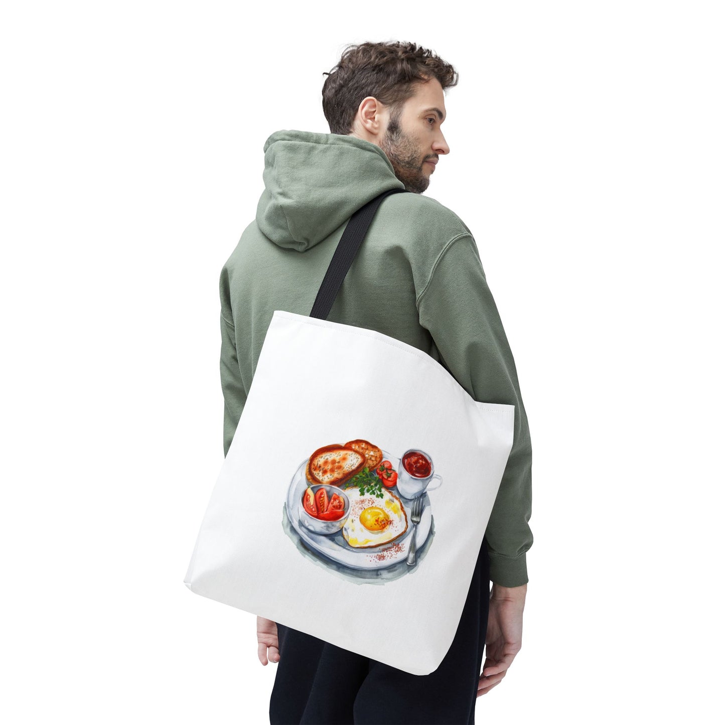 Breakfast Lovers Tote Bag, Art Tote, Foodie Gift, Market Bag, Designed for Brunch Enthusiasts, Perfect for Grocery Shopping