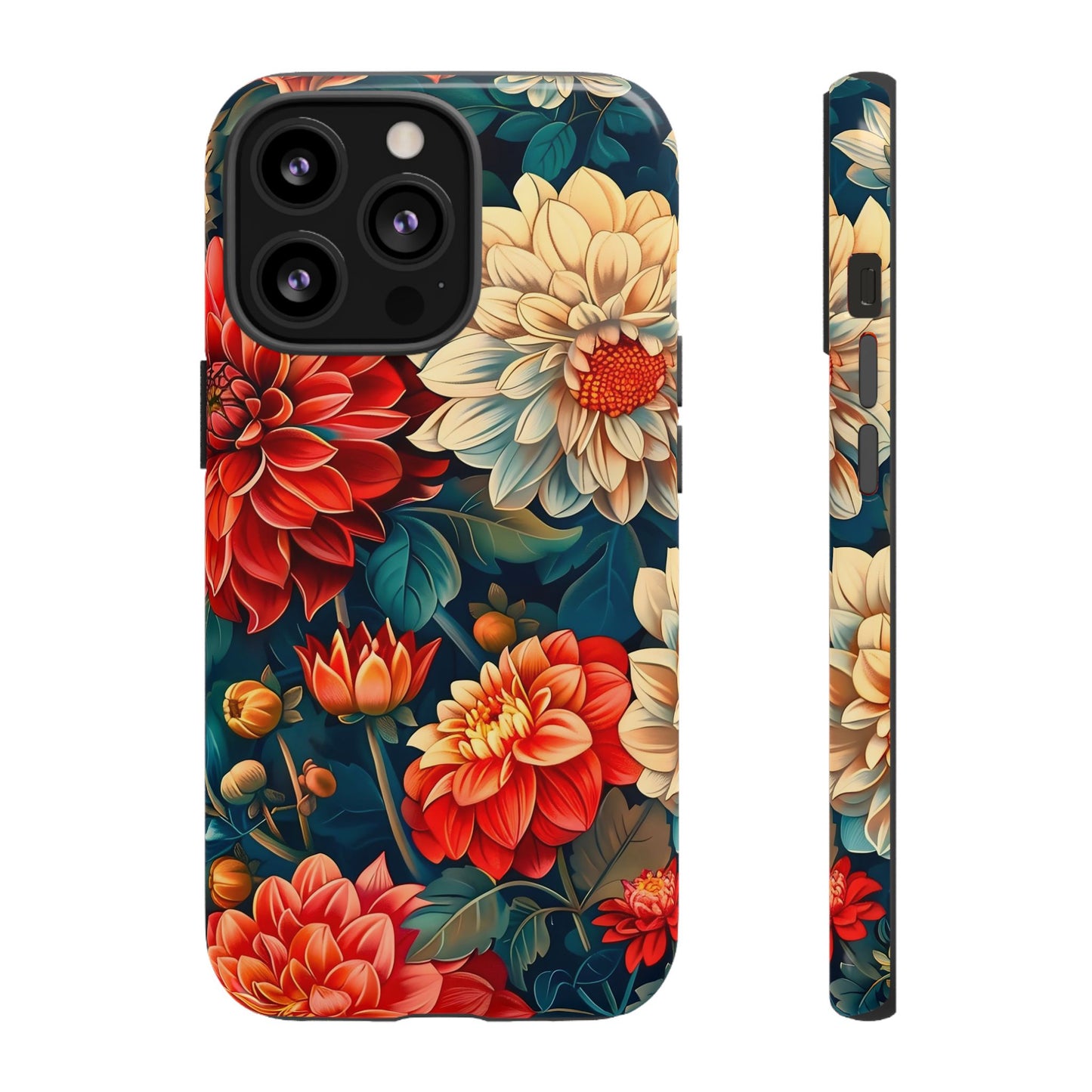 Floral Phone Case - Vibrant Tough Cases, Stylish Floral Cell Phone Cover, Gift for Her, Trendy Phone Accessory, Flower Design