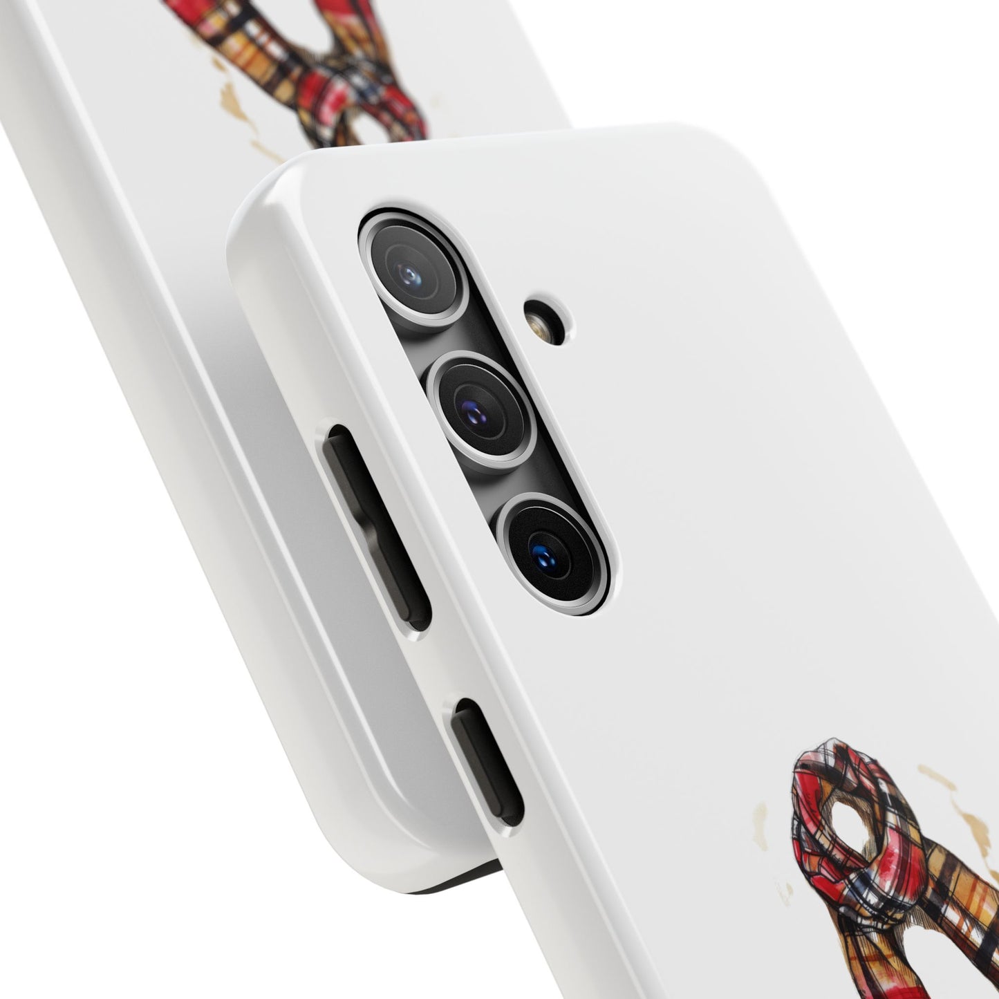 Cozy Plaid Scarf Phone Case - Tough Protection for Winter Style