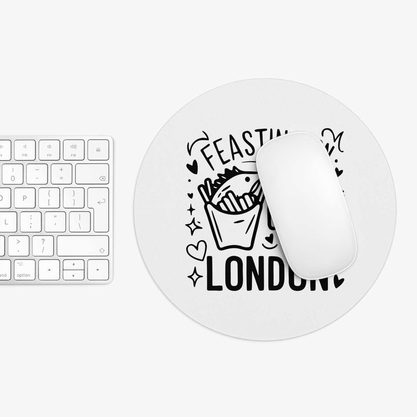 Fish & Chips Mouse Pad - Fun Desk Accessory, Great Gift for Food Lovers, Unique Office Decor, Kitchen Theme, London Inspired