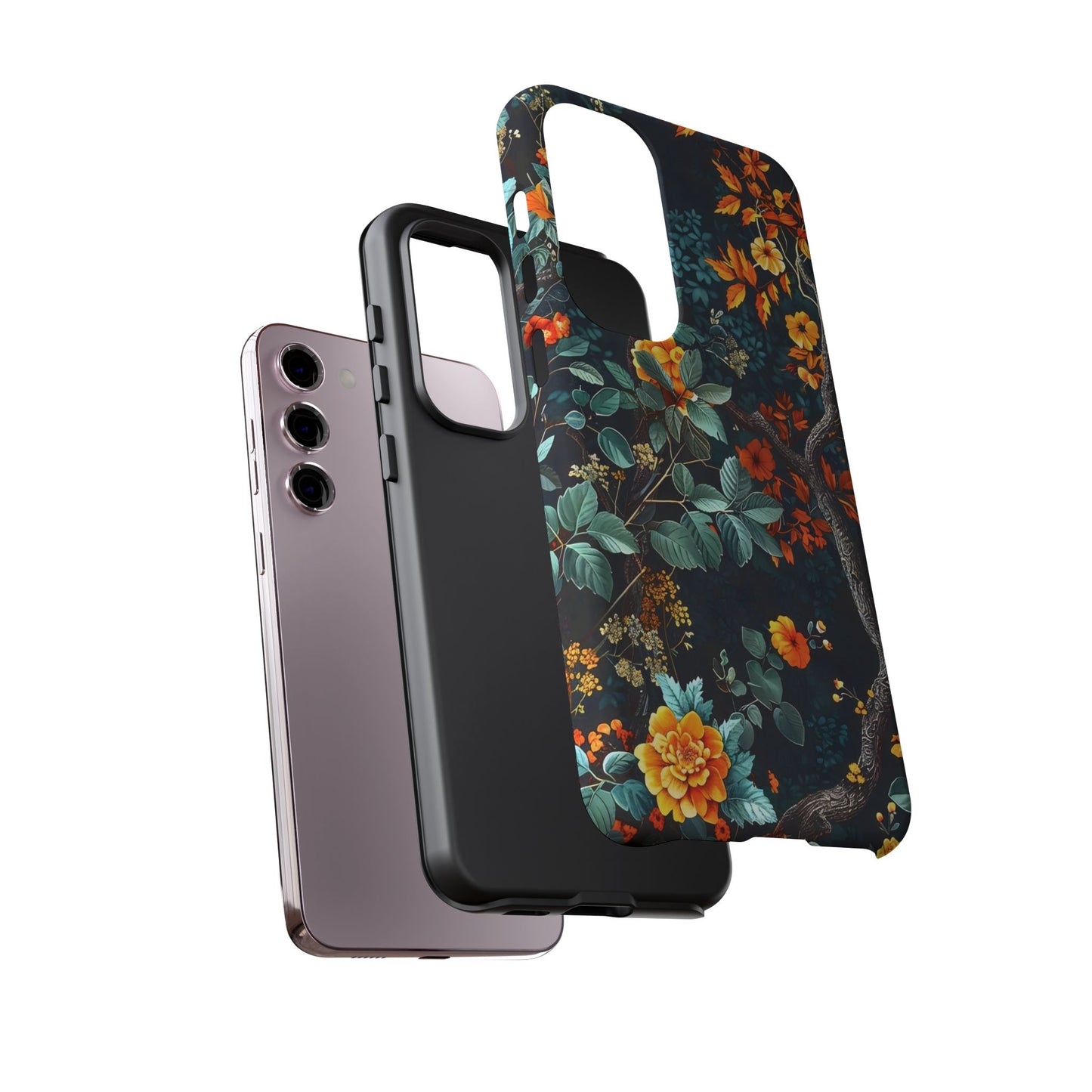 Floral Phone Case | Tough Cases, Protective Cover, Gift for Her, Autumn Vibes, Floral Phone Accessory, Unique Design
