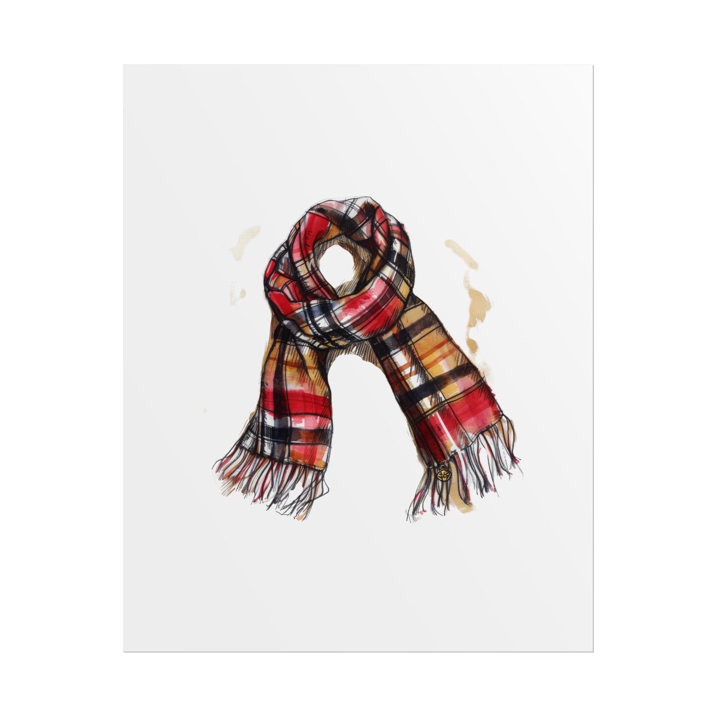 Cozy Scarf Wall Art - Fall Decor for Home, Rustic Style, Gift for Her, Cozy Vibes, Autumn Aesthetic