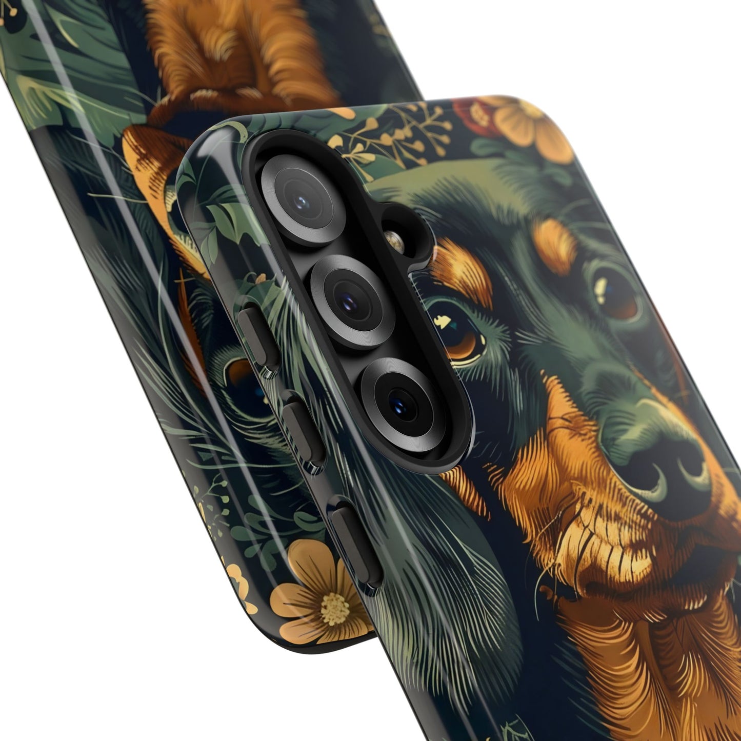 Dachshund Phone Case, Floral Pet Phone Cover, Dog Lover Gift, Tough Phone Case, Custom Dachshund Design, Unique Dog Owner Accessory