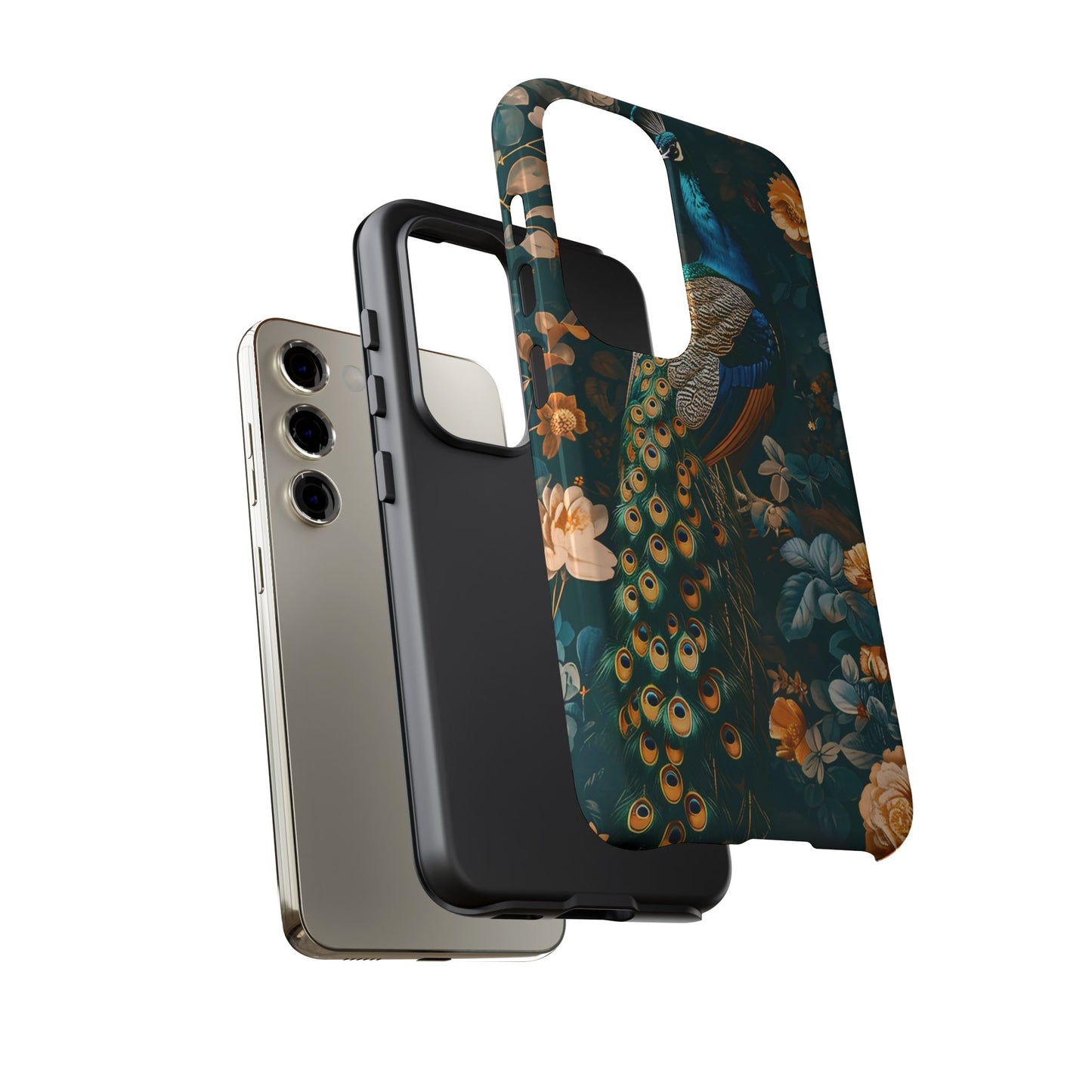Peacock Phone Case - Elegant Floral Design, Tough Case for Protection, Unique Gift for Nature Lovers, Stylish Accessory, Eco-Friendly