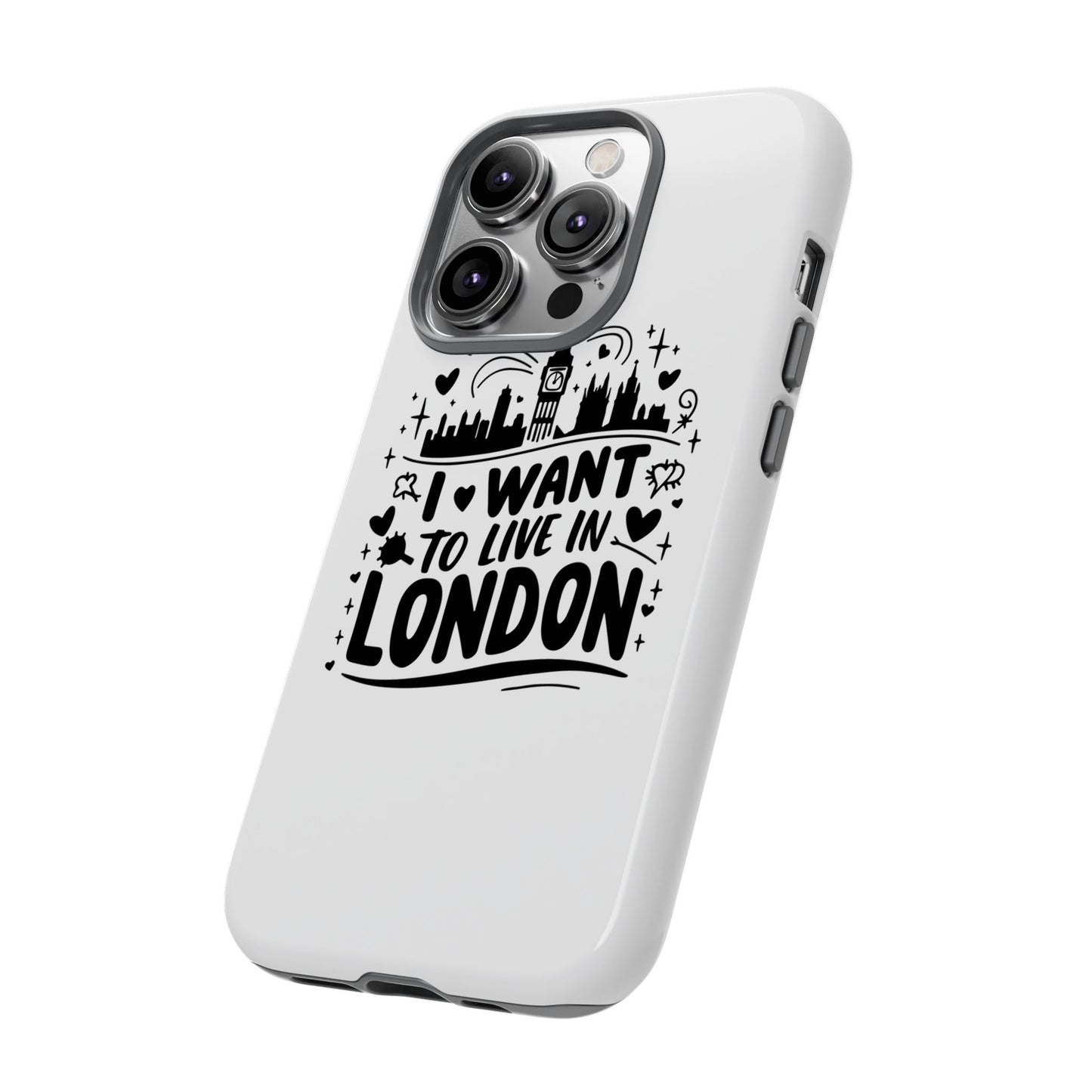 London City iPhone Case, Tough Phone Cover, Travel Gift, London Souvenir, Adventure Accessory, Wanderlust Decor