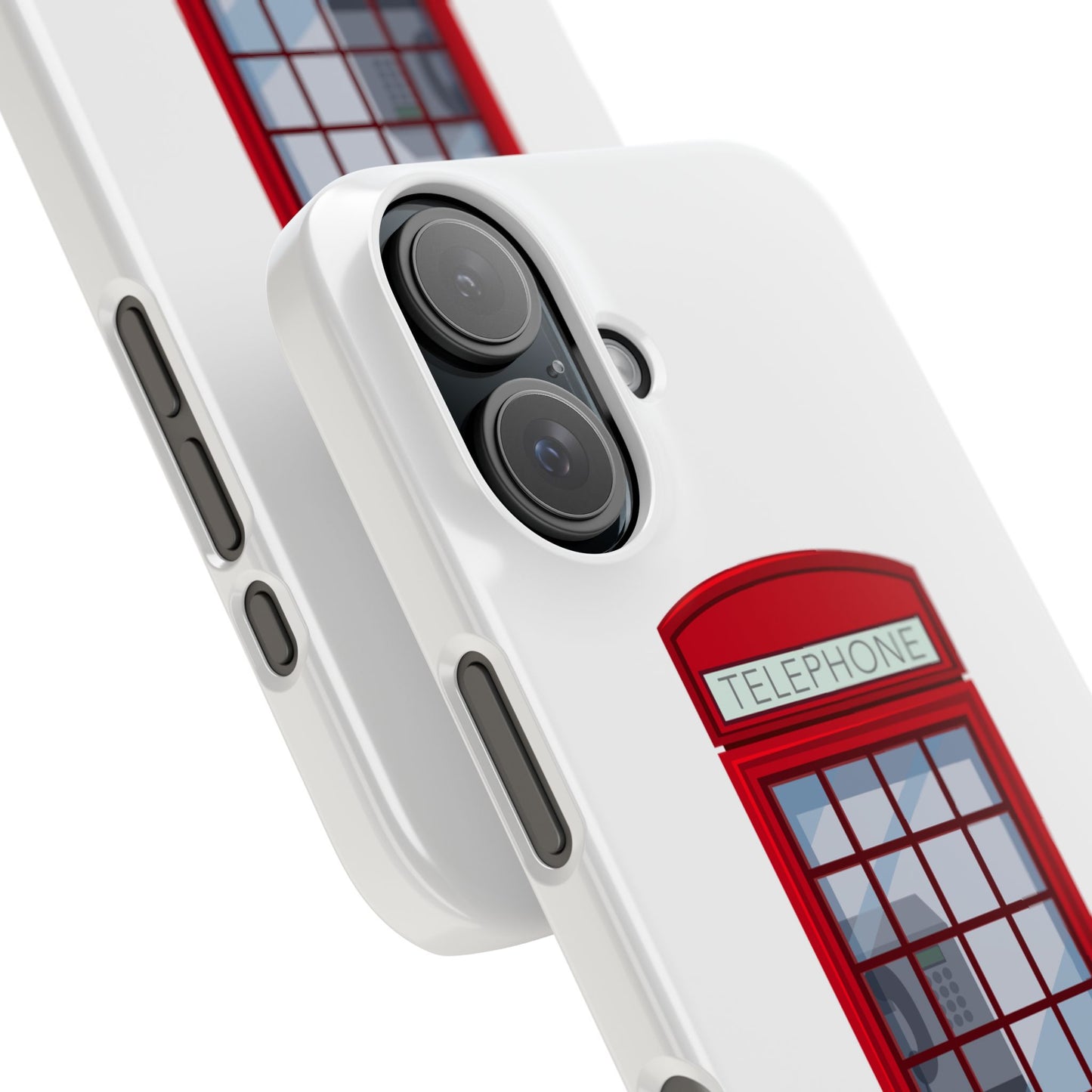 British Phone Booth Slim Phone Cases, Retro Phone Case for Travelers, Cool Cellphone Accessory, Gift for Brits, London Theme Tech Gear