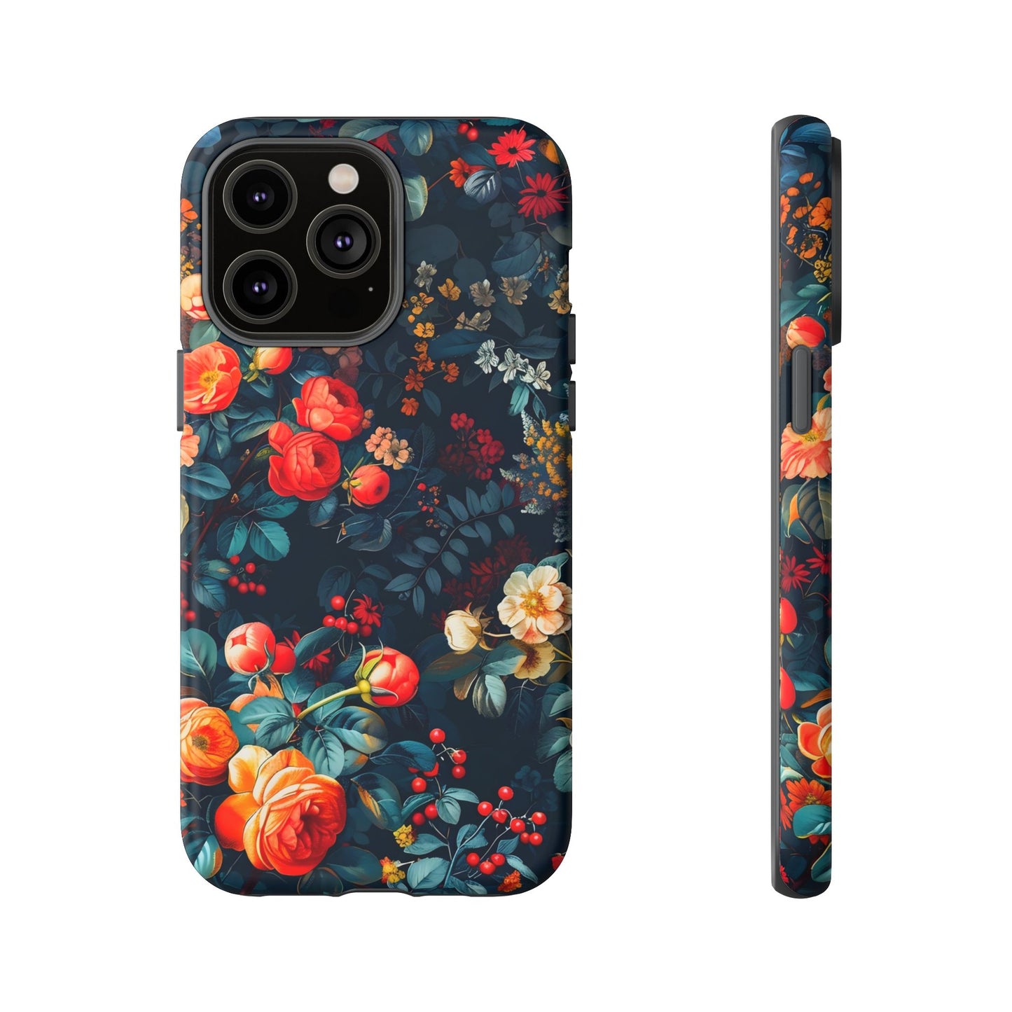 Floral Phone Case - Tough Cases, iPhone Protection, Elegant Floral Design, Gift for Her, Stylish Tech Accessory
