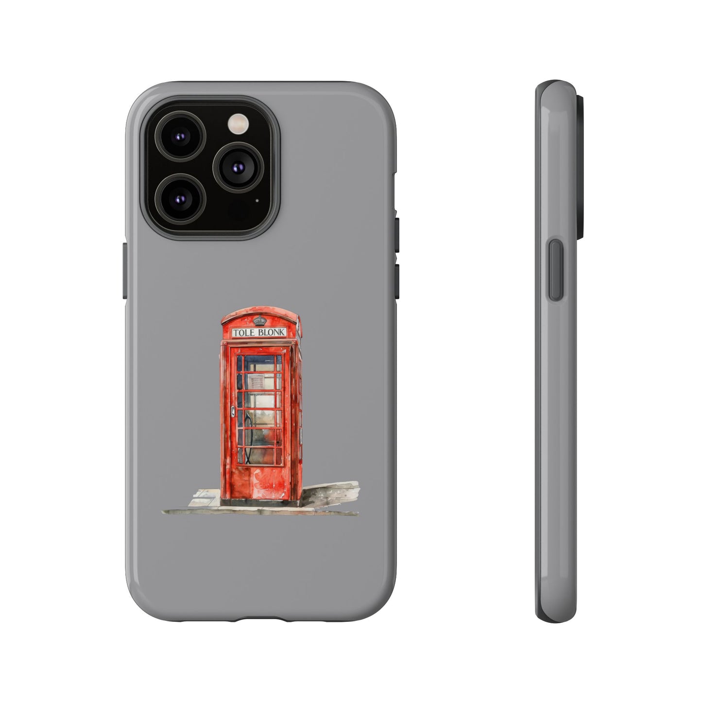Red Phone Booth Phone Case, Vintage Style Case, Tough Cases for Gifts, Quirky Phone Accessories, Travel Lover's Gift
