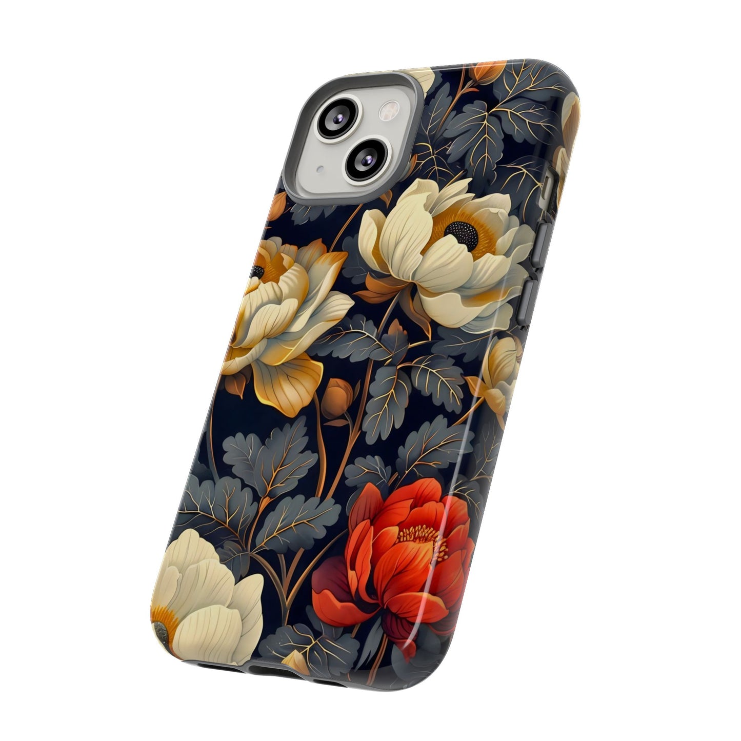 Floral Phone Case - Tough Cases, Stylish Mobile Cover, Flower Design, Holiday Gift, Trendy Accessory, Eco-Friendly Case