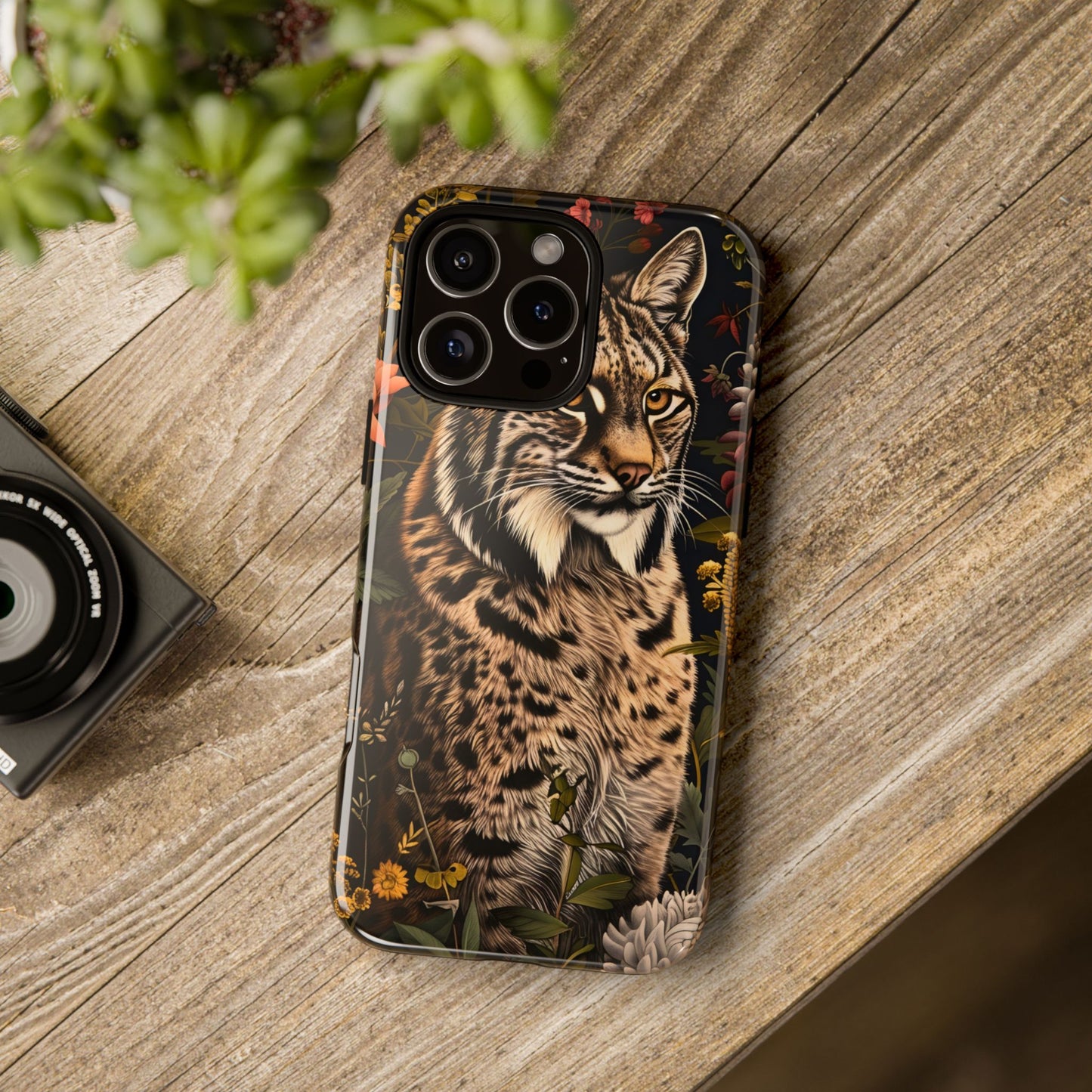 Wildlife Phone Case with Lynx Design, Tough Cases, Animal Lovers Gift, Nature Inspired Accessories, Unique Tech Protection