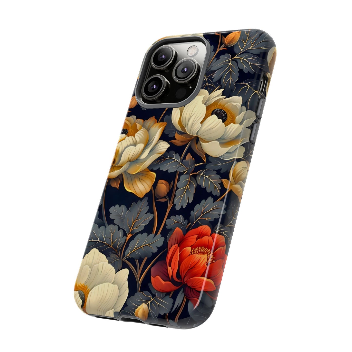 Floral Phone Case - Tough Cases, Stylish Mobile Cover, Flower Design, Holiday Gift, Trendy Accessory, Eco-Friendly Case