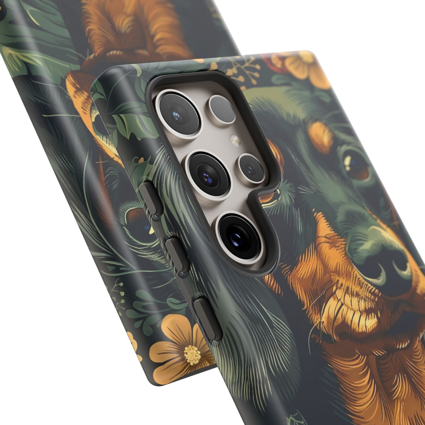 Dachshund Phone Case, Floral Pet Phone Cover, Dog Lover Gift, Tough Phone Case, Custom Dachshund Design, Unique Dog Owner Accessory