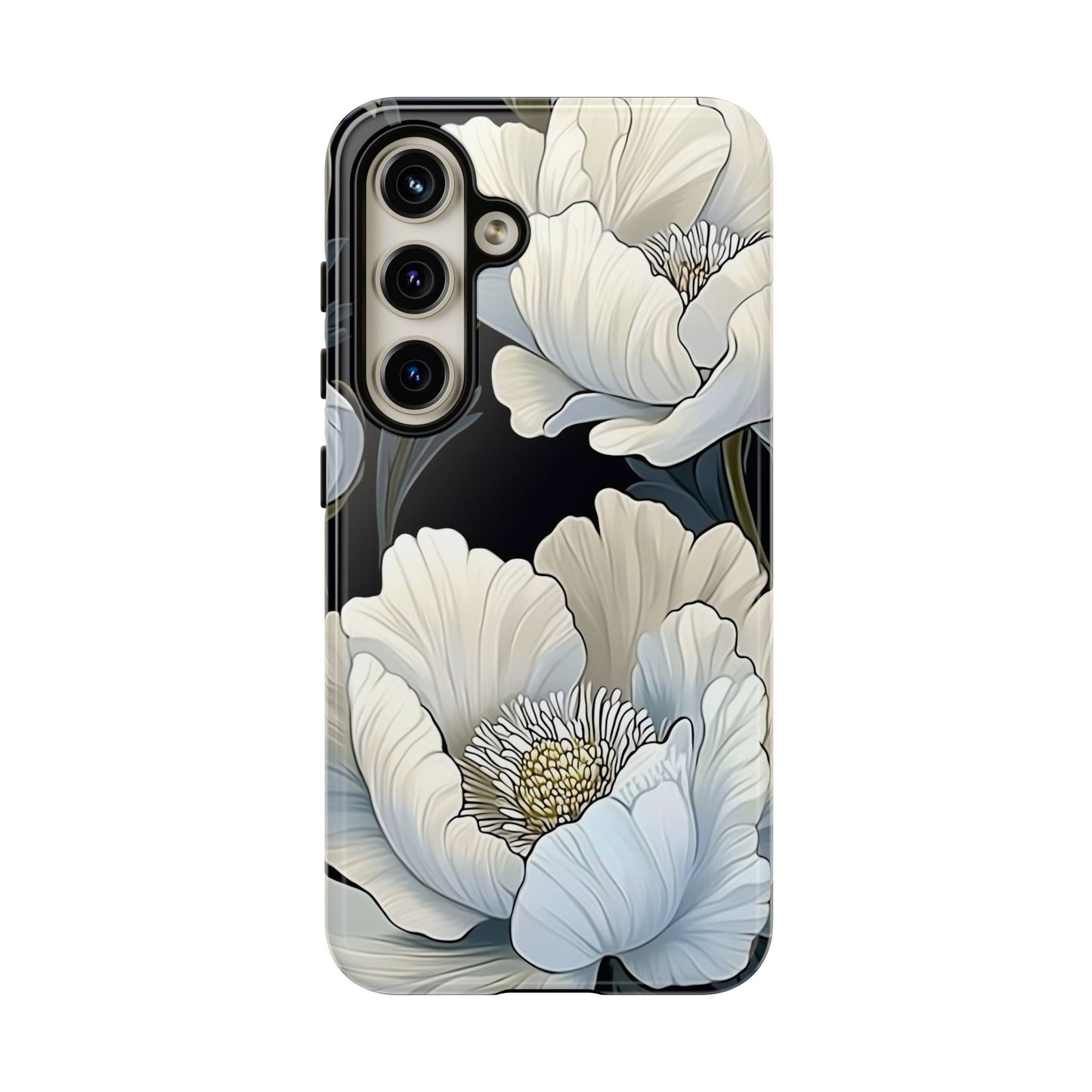 Floral Phone Case, Tough Cases for Women, Stylish Phone Cover, Floral Design Phone Protector, Nature Inspired Tech Accessories