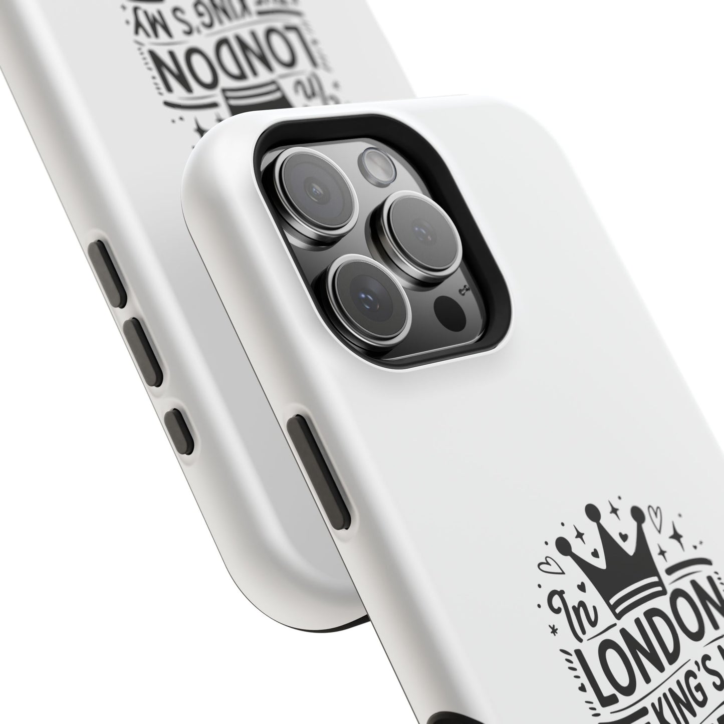 London Themed Magnetic Tough Cases, Phone Accessories, Gift for Travelers, Unique Mobile Cover, London Souvenir, Design: King's My Neighbor
