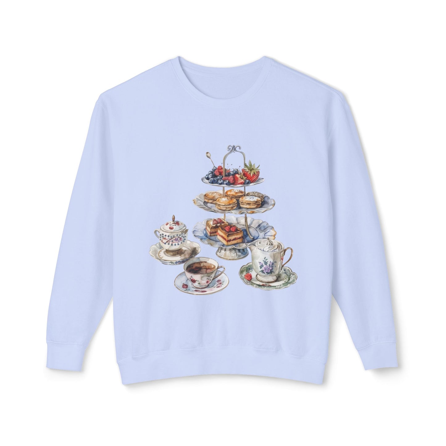 Unisex Lightweight Crewneck Sweatshirt - British Royal Breakfast