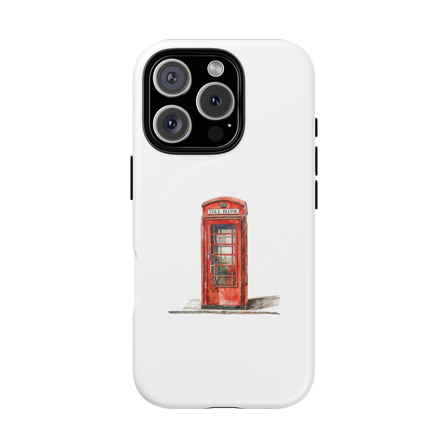 Classic London Phone Booth Magnetic Case, Tough Phone Cases, Gift for Travelers, Unique Phone Accessories, Personalized Phone Protection