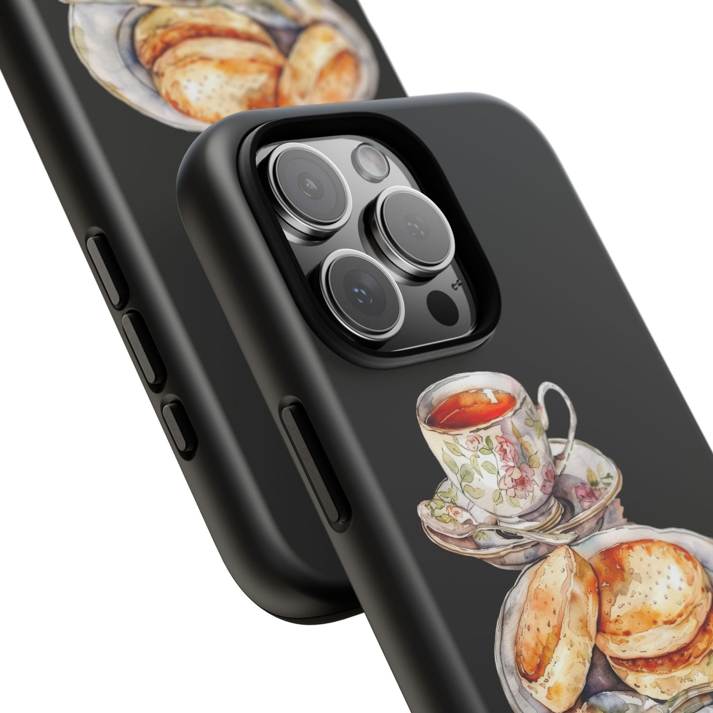 Tea Time Phone Case with Cookies Design, Cute Phone Cover, Gift for Tea Lovers, Kitchen Decor, Whimsical Style
