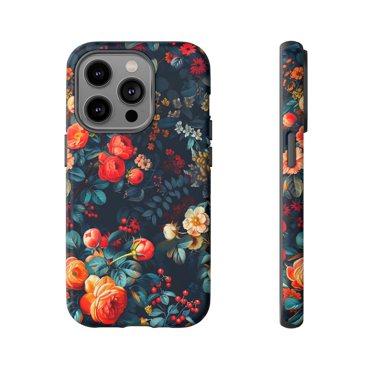 Floral Phone Case, Tough Cases for Protection, Vibrant Floral Design, Chic Gift for Her, Stylish Accessories