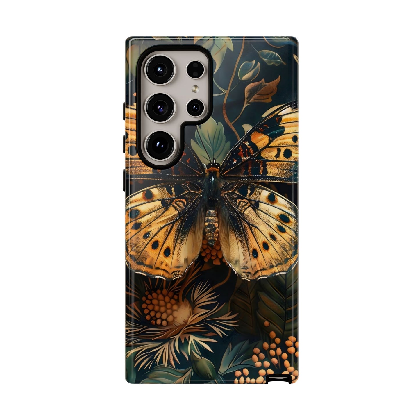 Butterfly Floral Phone Case, Tough Cases, Protective Cover, Unique Gift, Nature Lover, Art Print, Spring Decor