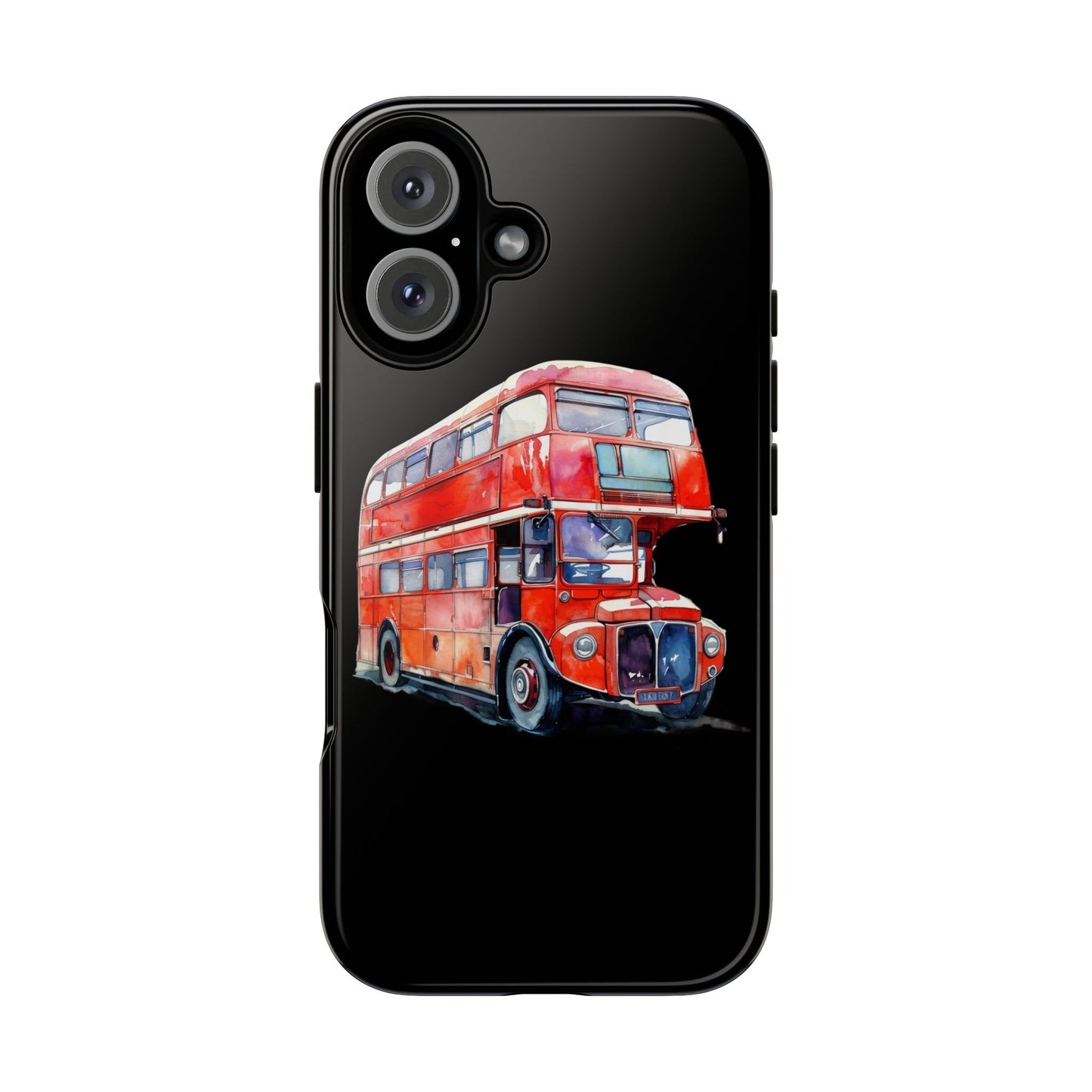 London Bus Phone Case, Tough iPhone Cover, Unique Gift for Travelers, Vintage Style Accessories, Holiday Present Idea
