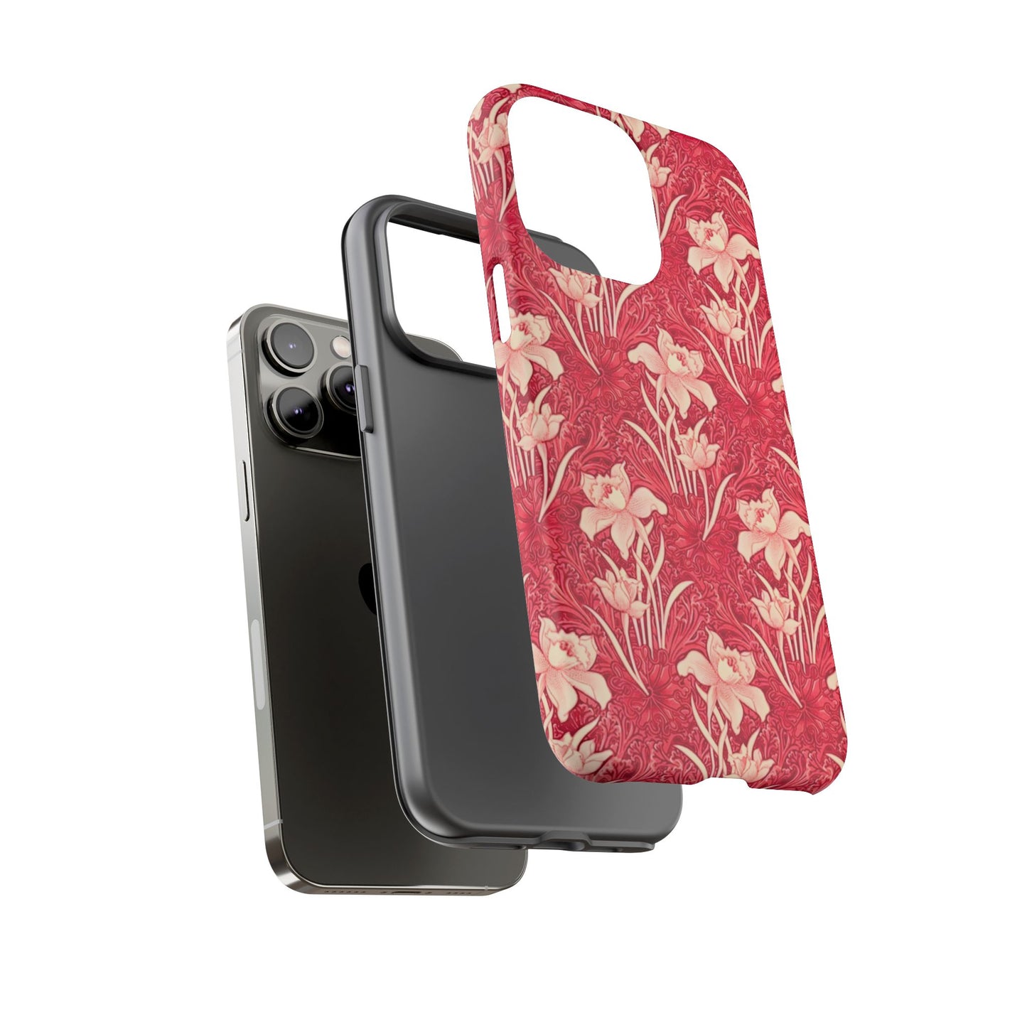 Floral Tough Phone Case - Durable, Stylish Accessory, Perfect Gift for Her, Floral Pattern, Customizable, Ideal for Daily Use