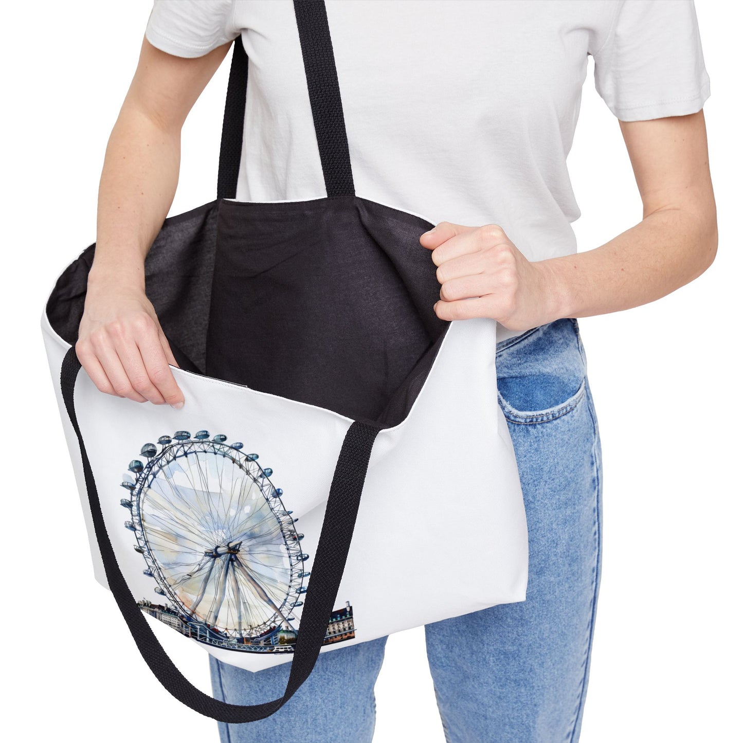 London Eye Weekender Tote Bag, Travel Bag, Beach Tote, Large Capacity, Gift for Travelers, Weekend Getaway Essentials