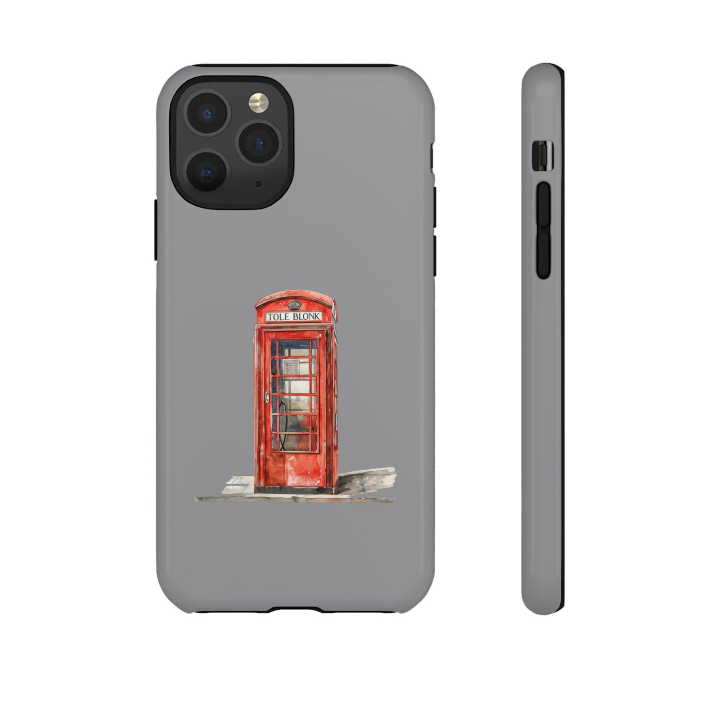 Red Phone Booth Phone Case, Vintage Style Case, Tough Cases for Gifts, Quirky Phone Accessories, Travel Lover's Gift
