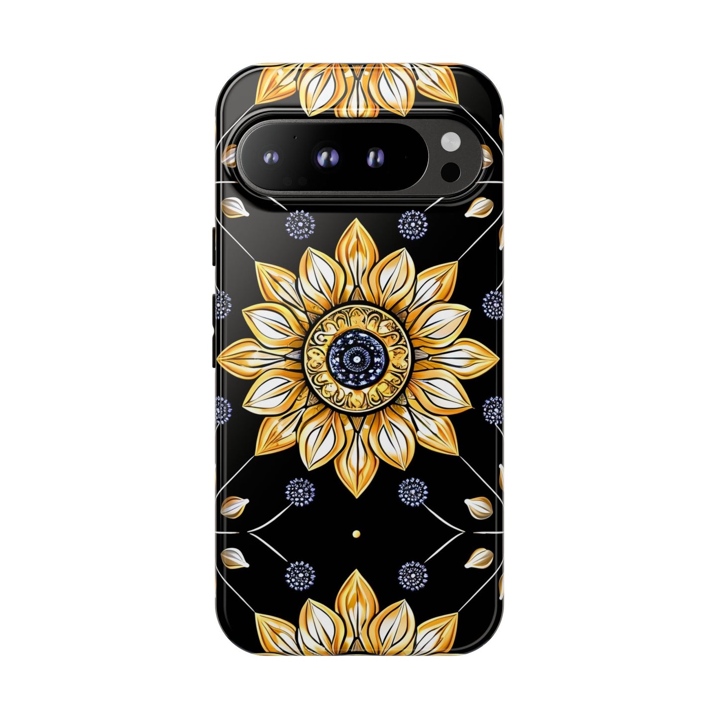 Floral Phone Case with Mandala Design, Tough Cases for iPhone & Samsung, Boho Style, Gift for Her, Unique Accessories
