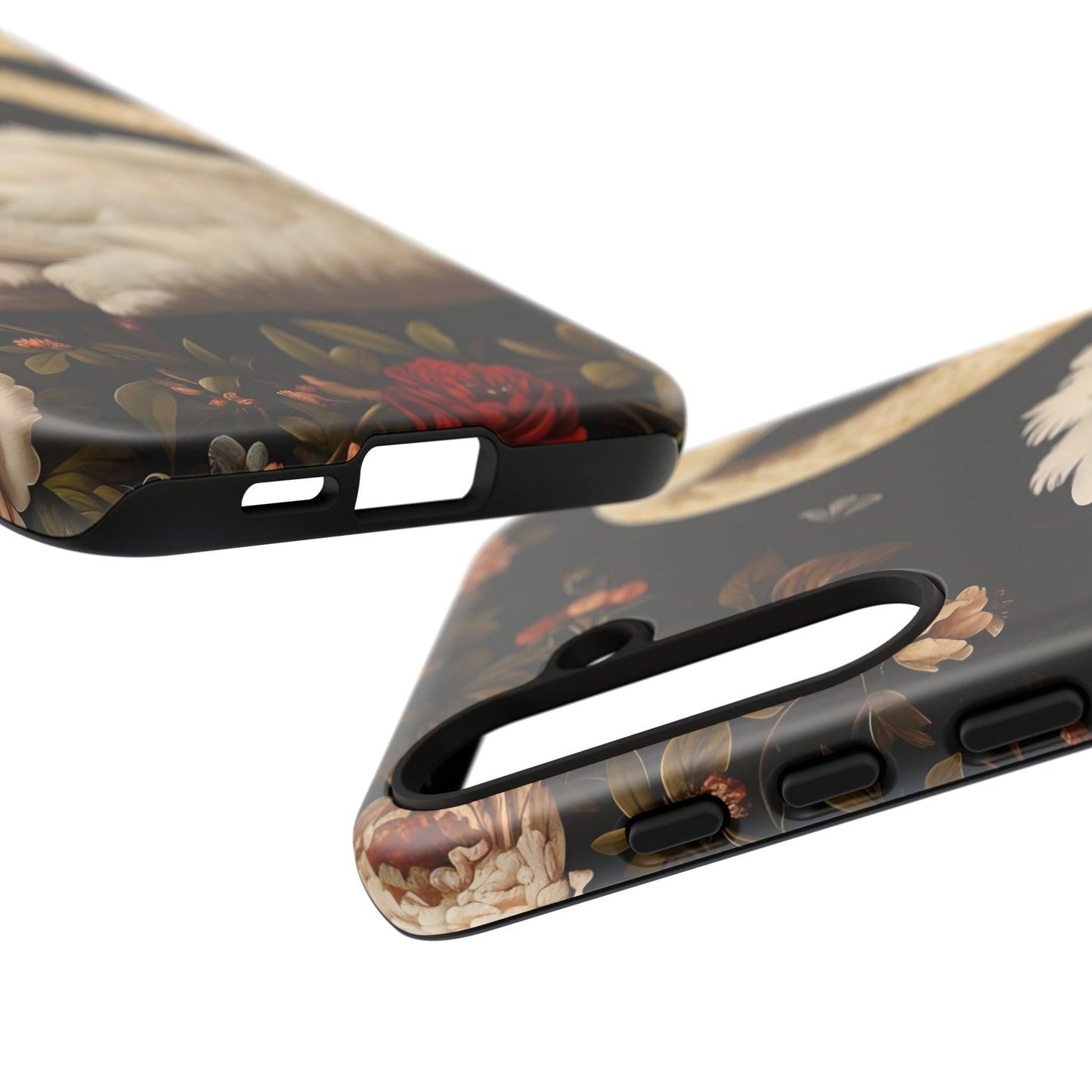 Elegant Swan Phone Case, Floral iPhone Cover, Tough Phone Case, Gift for Her, Nature Lover, Mother's Day, Birthday