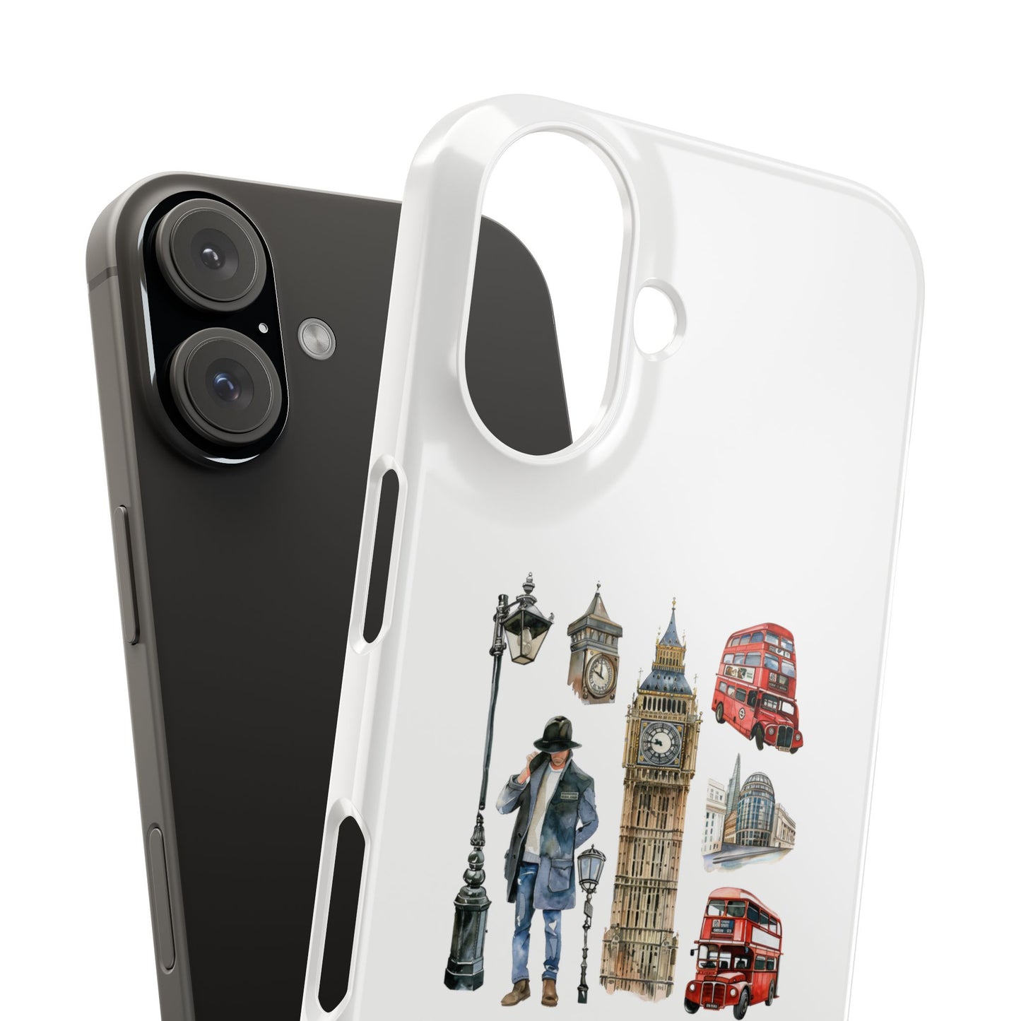 London-Themed Slim Phone Cases, Stylish Tech Accessories, Gifts for Travelers, Unique Mobile Covers, Trendy Phone Protection
