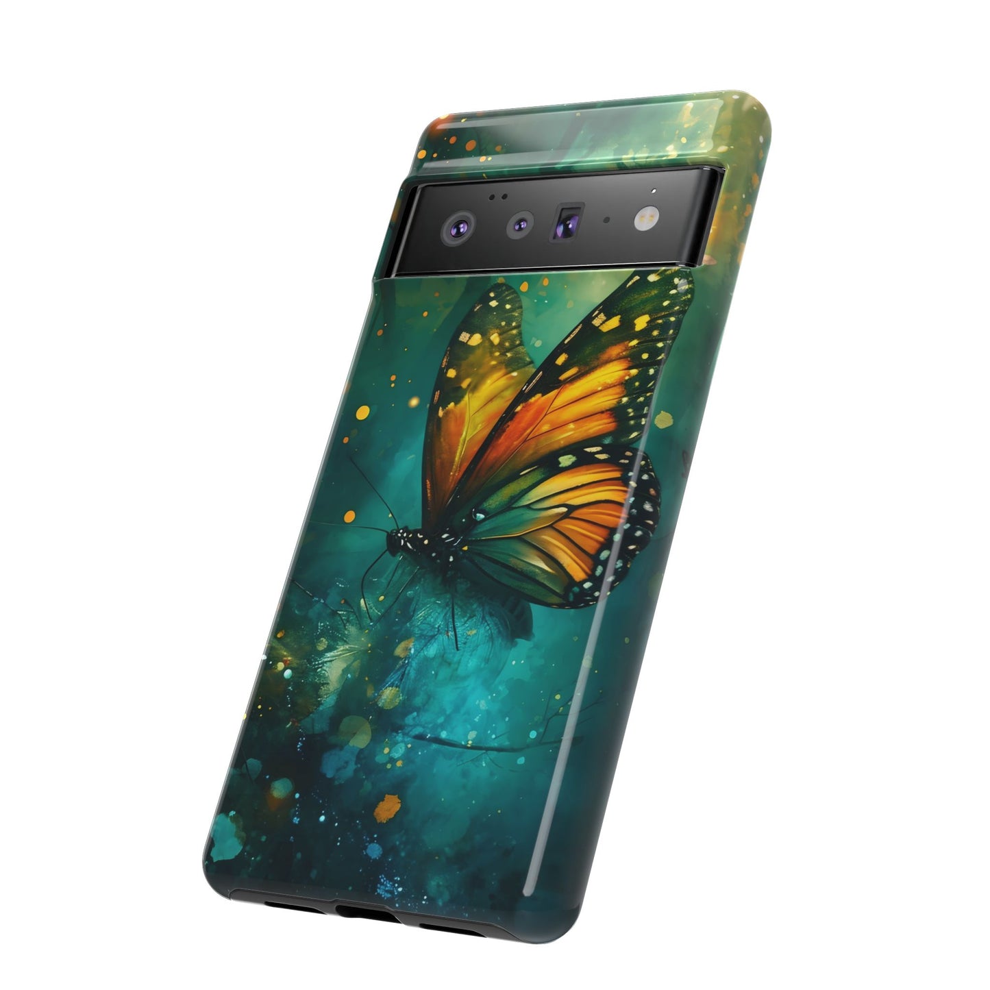 Colorful Butterfly Phone Case, Tough Cases for iPhone and Samsung, Cute Tech Accessories, Nature Lovers Gift, Vibrant Floral Design