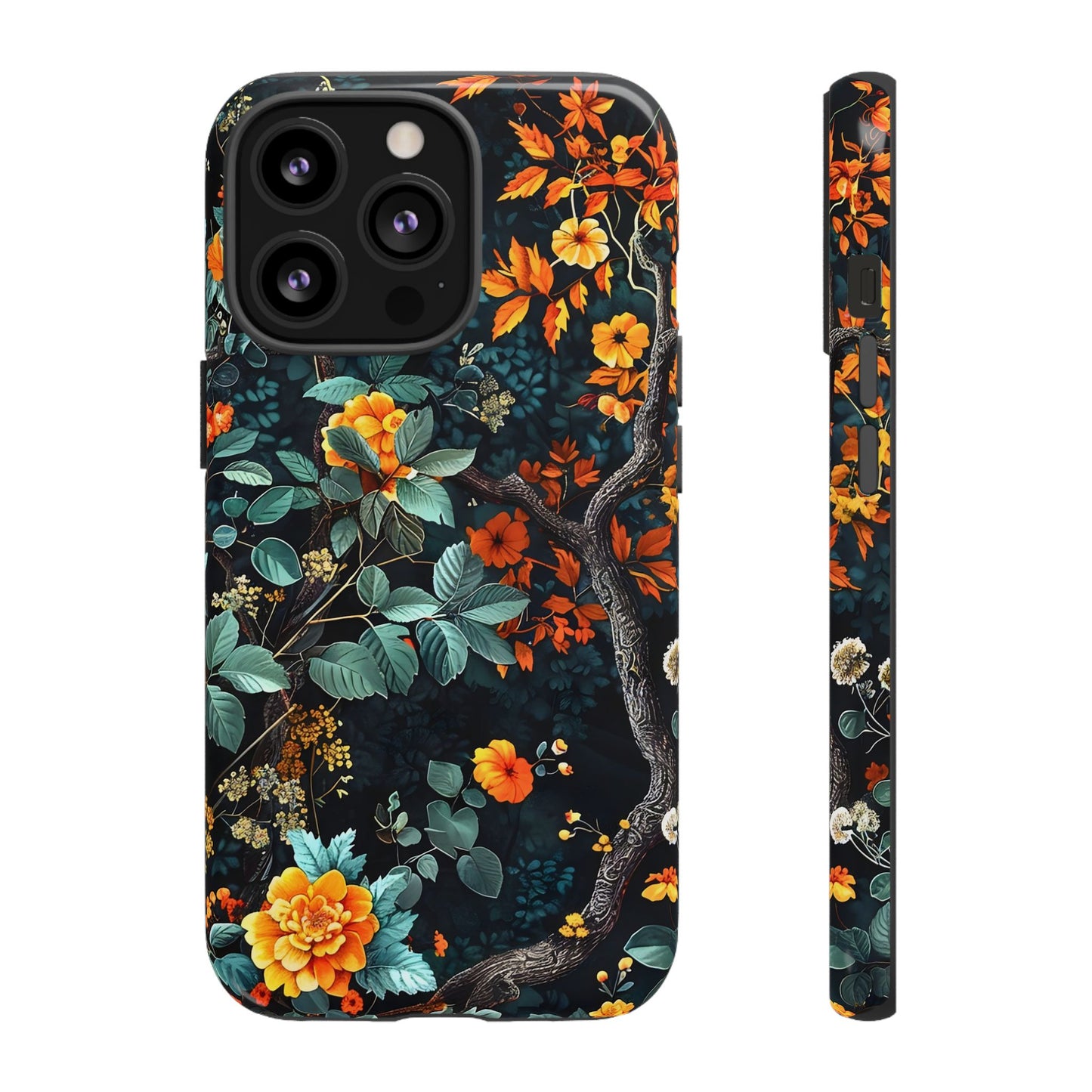 Floral Phone Case | Tough Cases, Protective Cover, Gift for Her, Autumn Vibes, Floral Phone Accessory, Unique Design