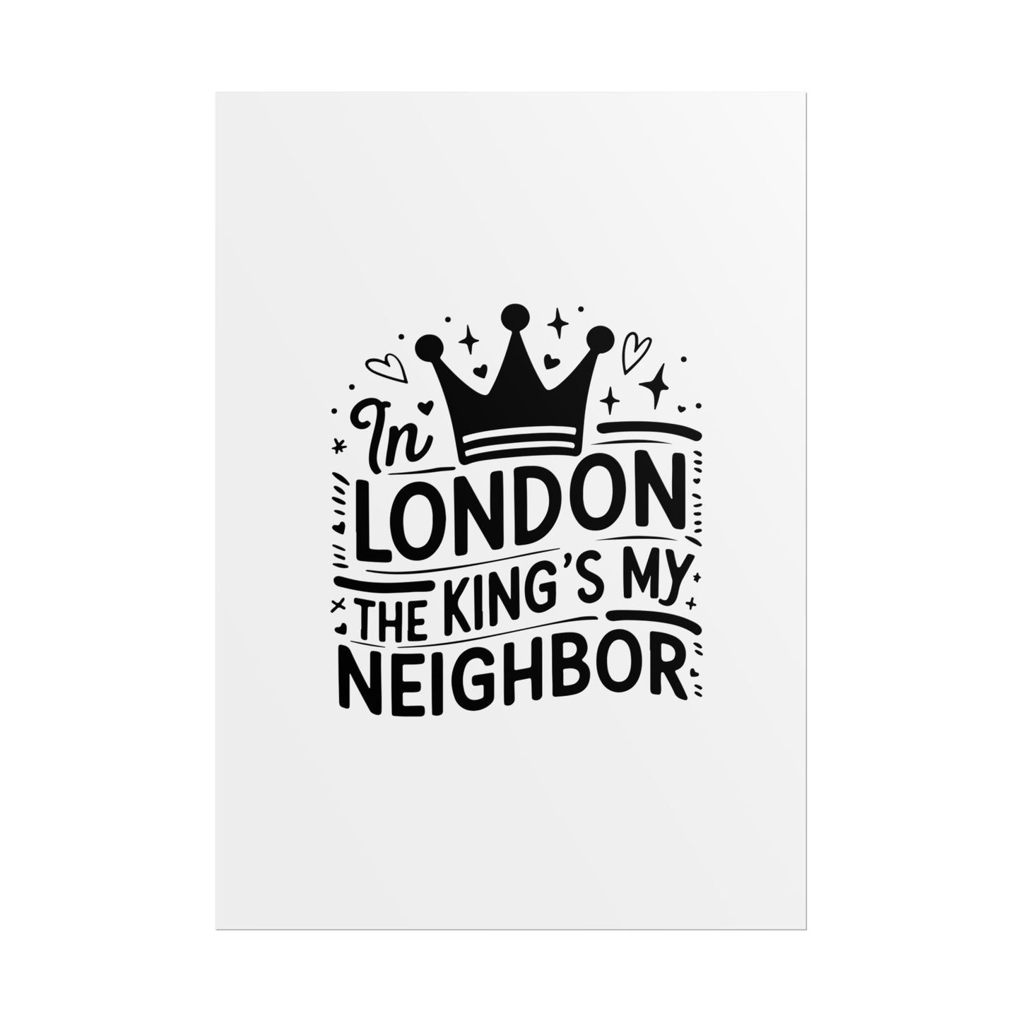 London Themed Rolled Poster - Whimsical Art Print for Home Decor, Gifts, Travel Lovers, Wall Art, Inspirational Quote