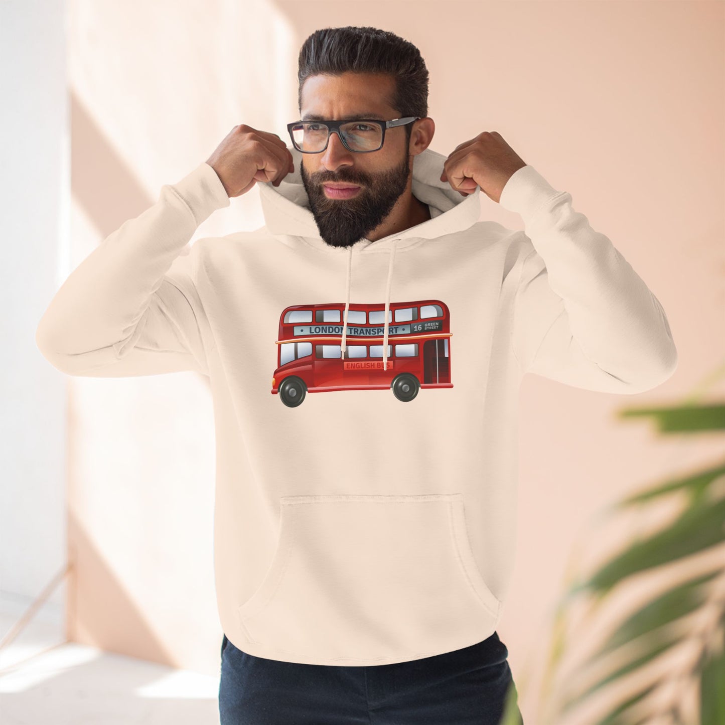 Vintage Car Trendy Three-Panel Fleece Hoodie