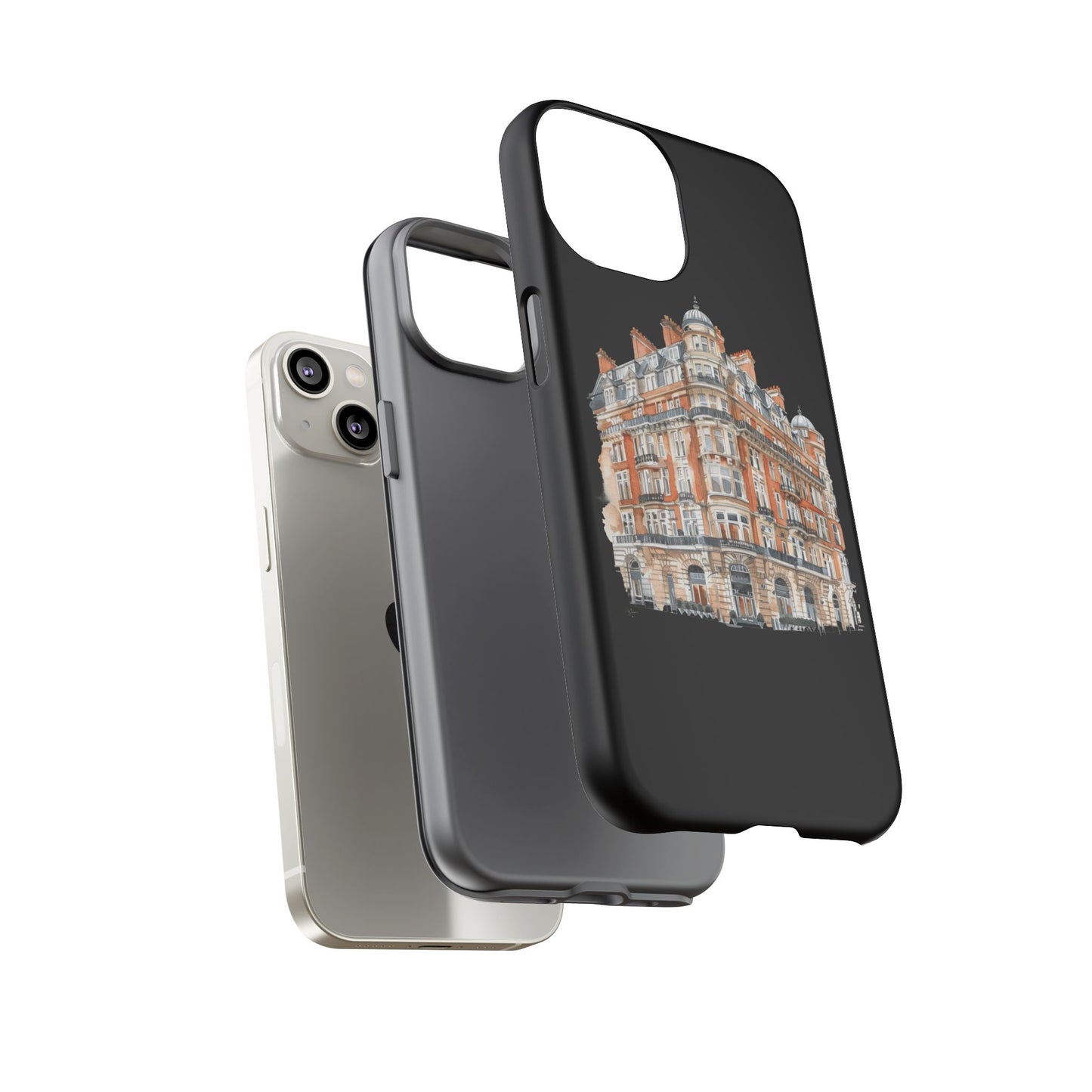 Cityscape Phone Case, Tough Phone Cover, Urban Art Case, Vintage Architecture Design, Gift for Travelers, Stylish Phone Accessory