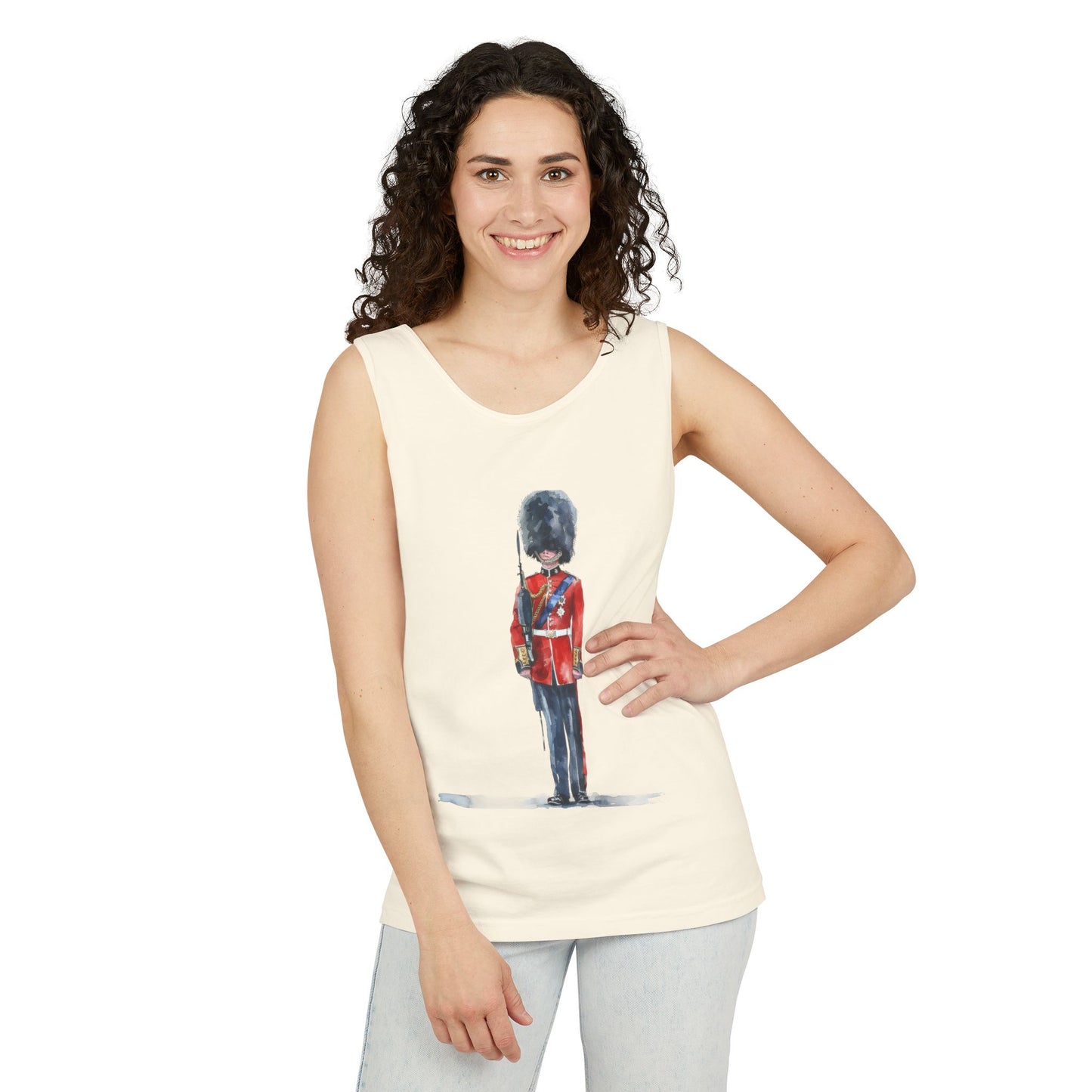 Unisex Garment-Dyed Tank Top - British Royal Guard - Iconic Symbol of Tradition and Honor