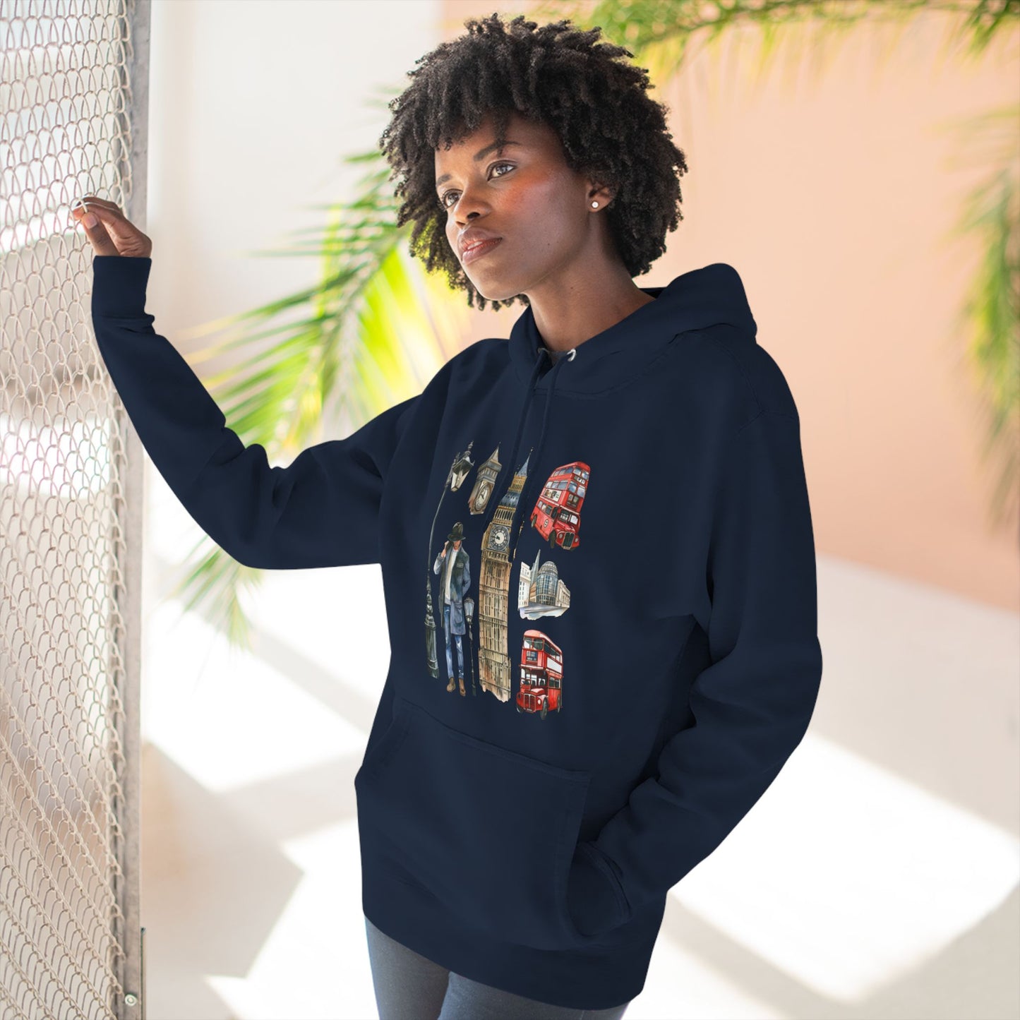 Vintage England Icons Cozy Three-Panel Fleece Hoodie